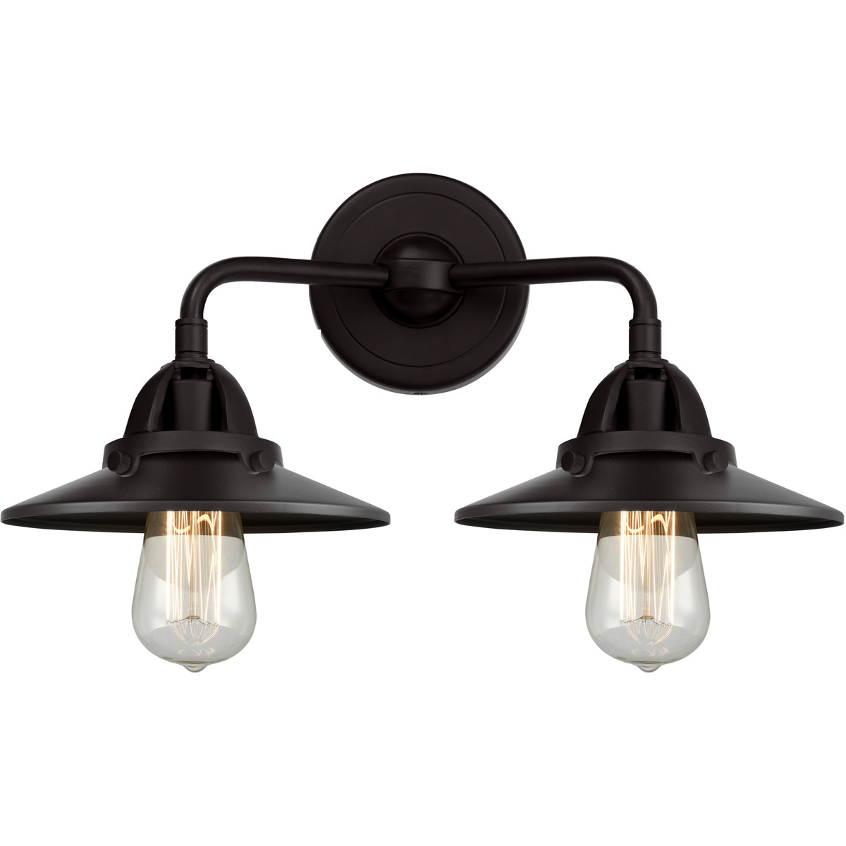 Nouveau 2 Railroad LED 16 inch Matte Black Bath Vanity Light Wall Light