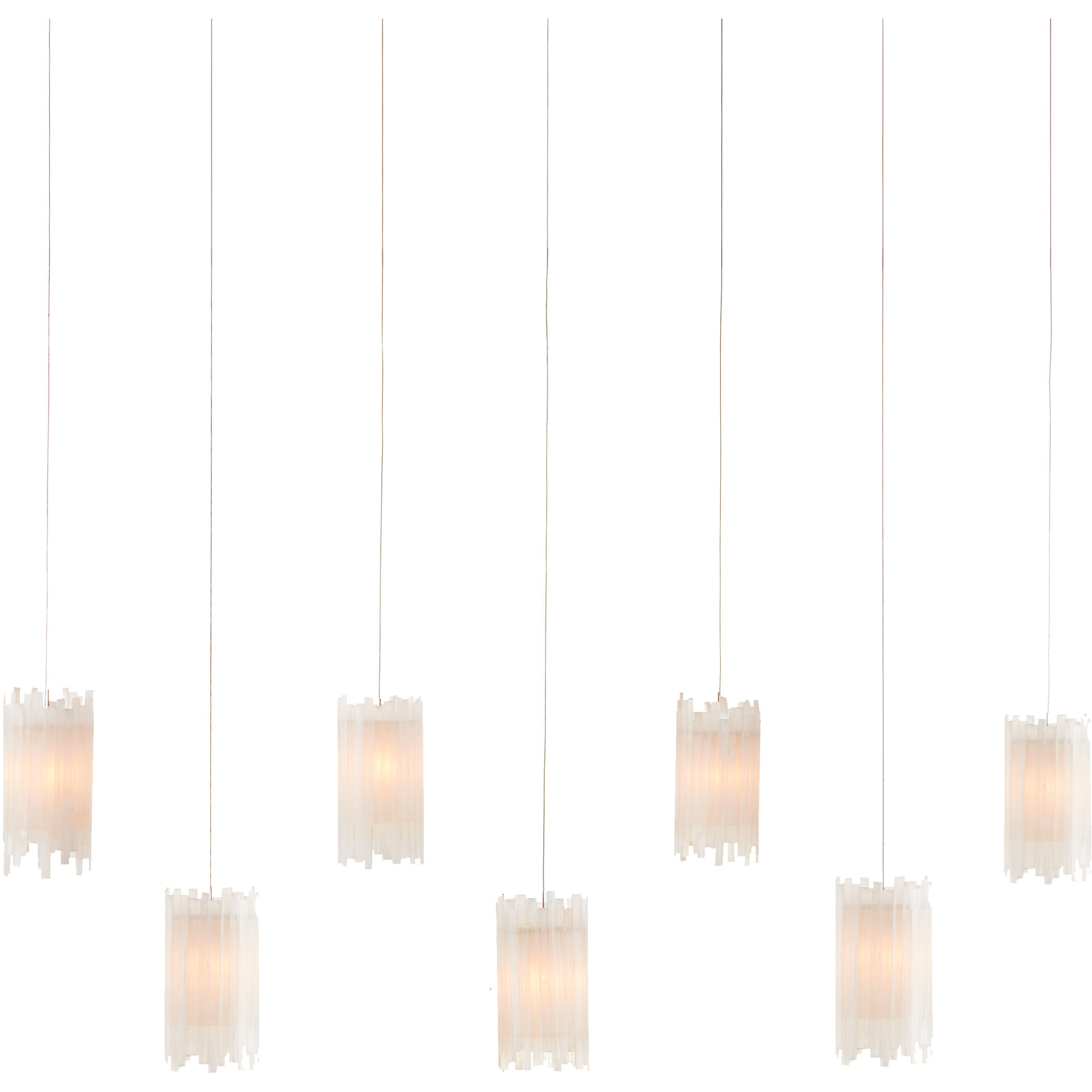 Escenia 7 Light 58 inch Silver Multi-Drop Pendant Ceiling Light