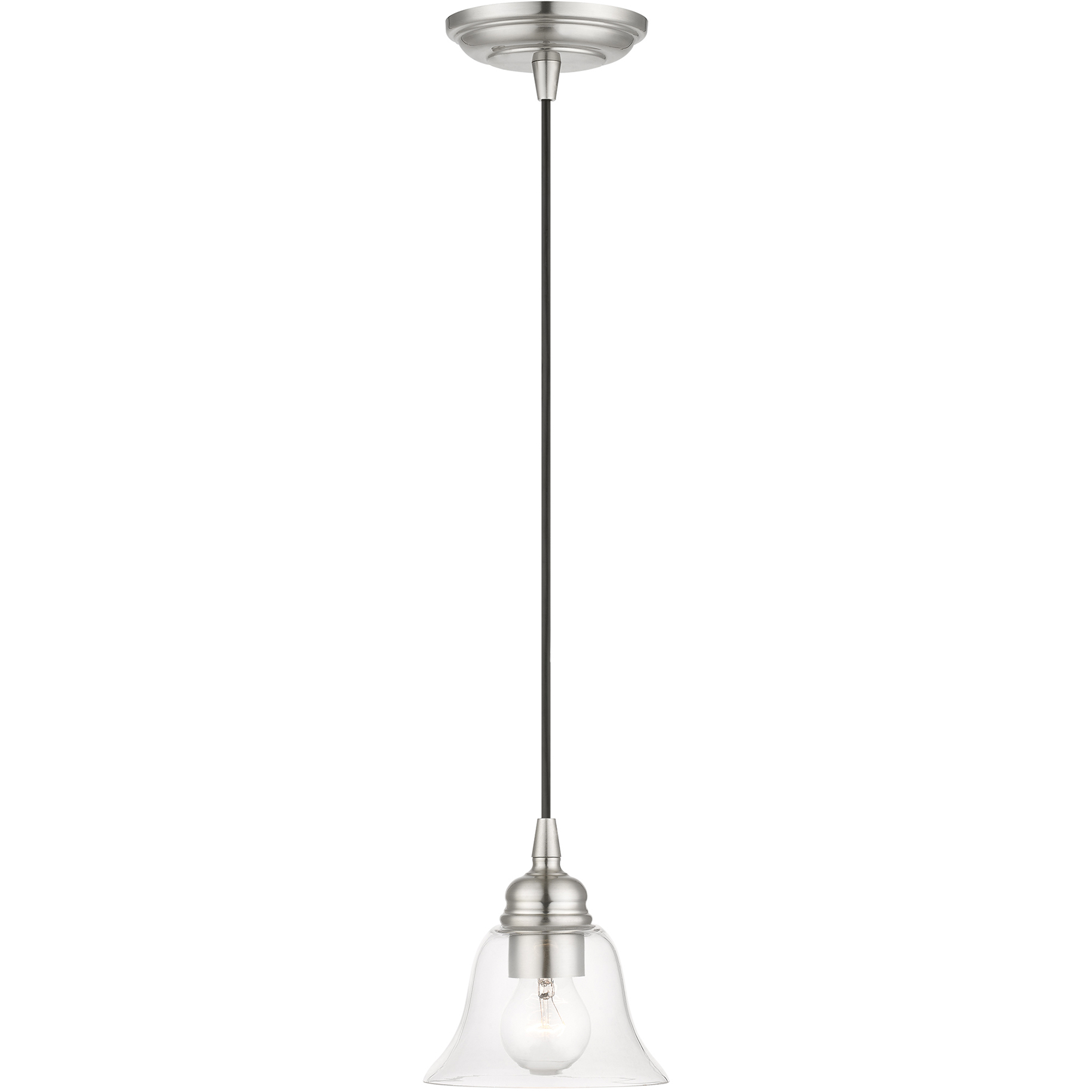 Moreland 1 Light 6.25 inch Brushed Nickel Single Pendant Ceiling Light, Single