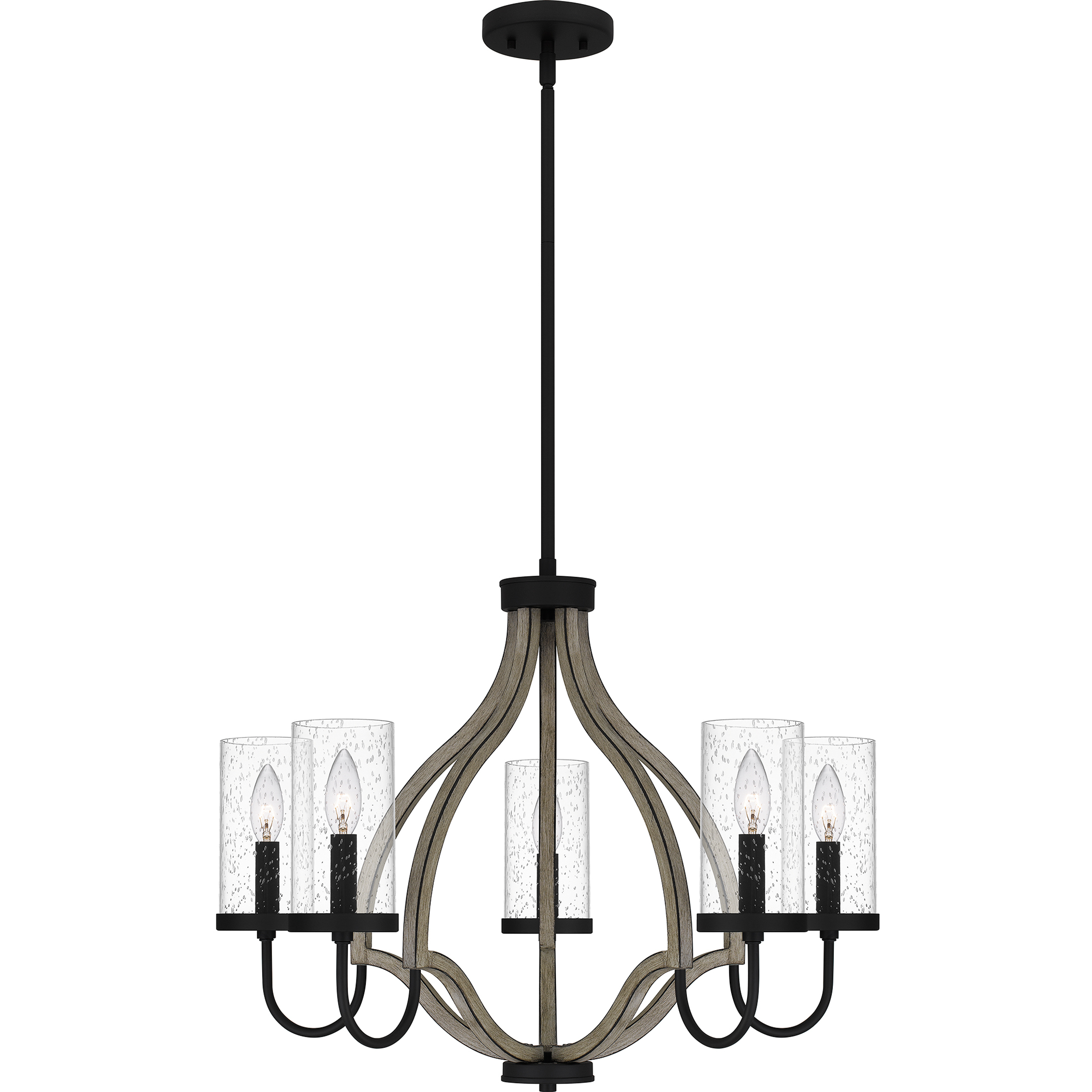 Cornelia 5 Light 26 inch Matte Black Chandelier Ceiling Light