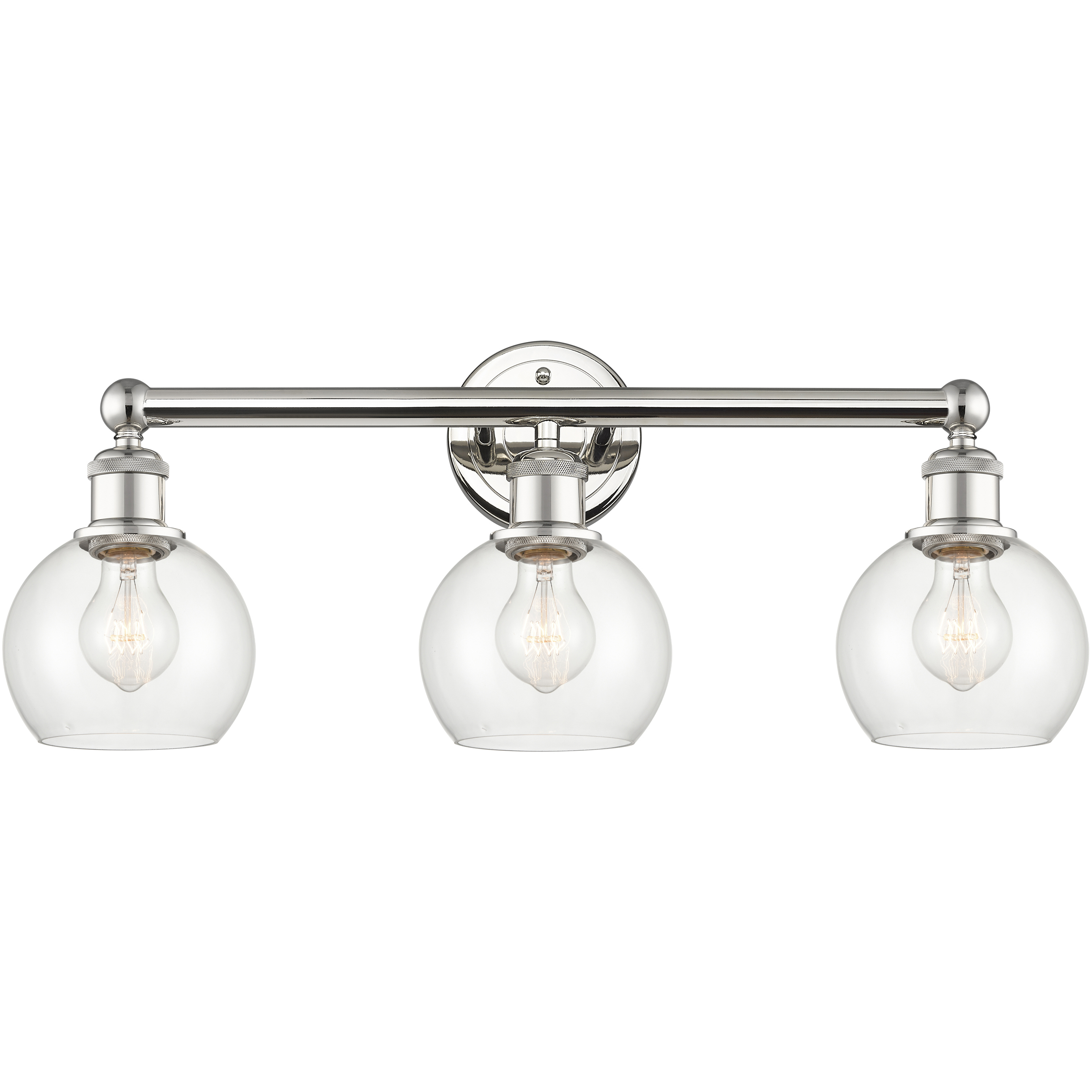 Athens 3 Light 24 inch Polished Nickel Bath Vanity Light Wall Light in Clear