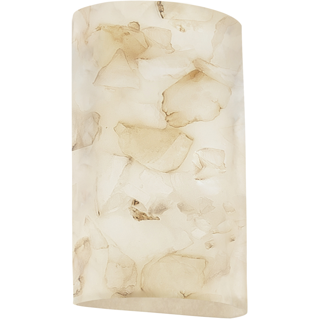 Alabaster Rocks Wall Sconce Wall Light in Incandescent, Cylinder