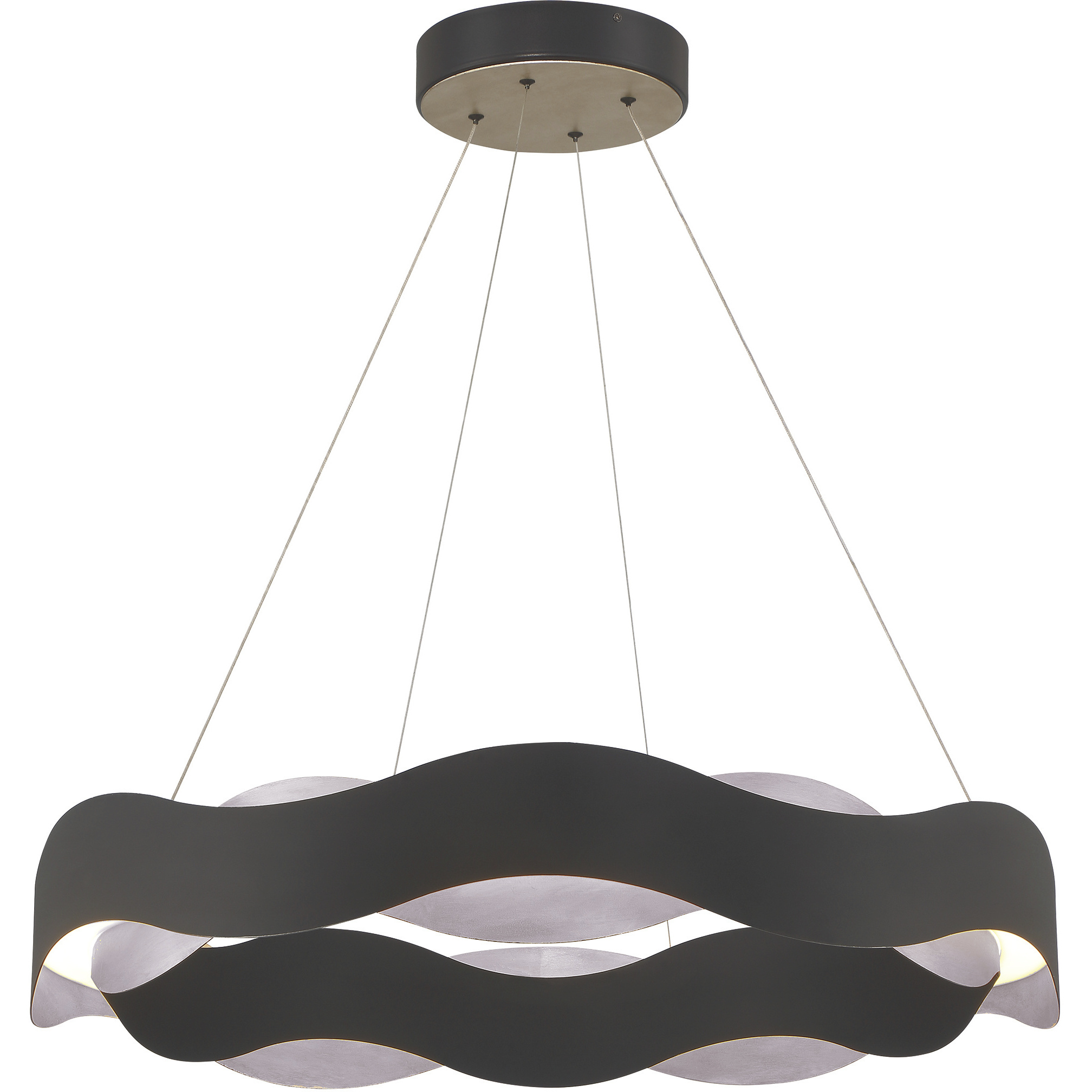 Vaughan LED 33.5 inch Silver and Black Chandelier Ceiling Light
