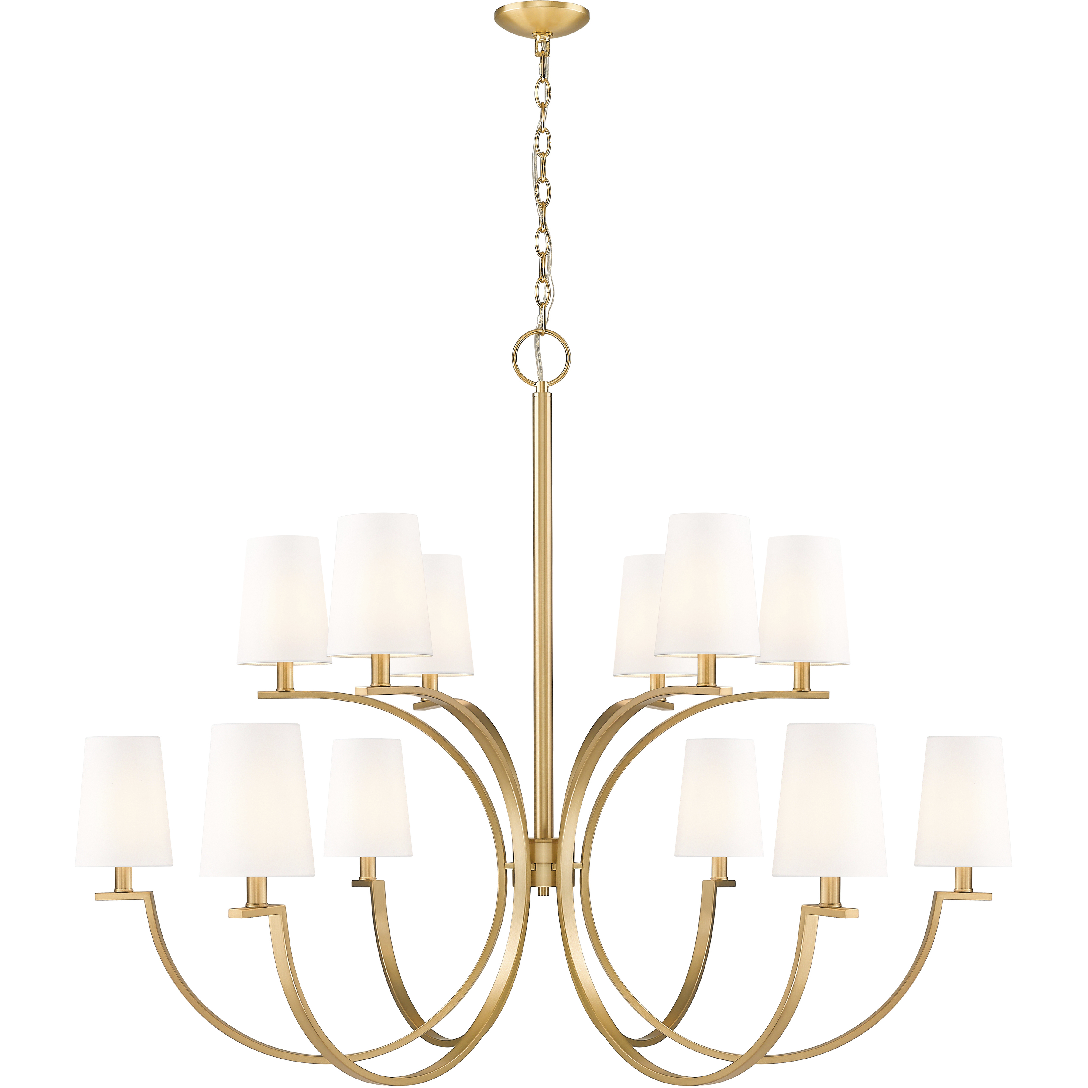 Cordelia 12 Light 48 inch Modern Gold Chandelier Ceiling Light