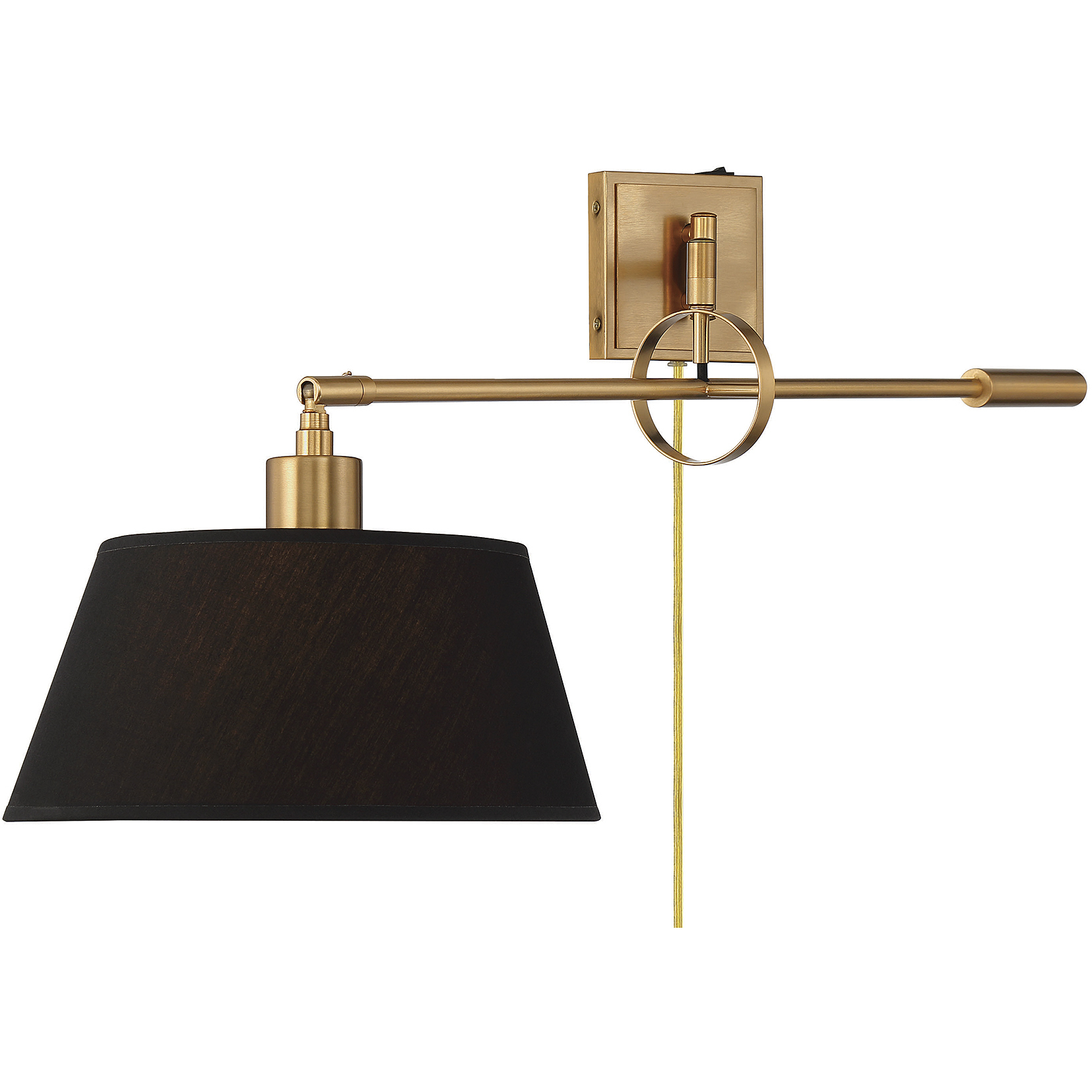 Perignon 60 watt Warm Brass Adjustable Wall Sconce Wall Light