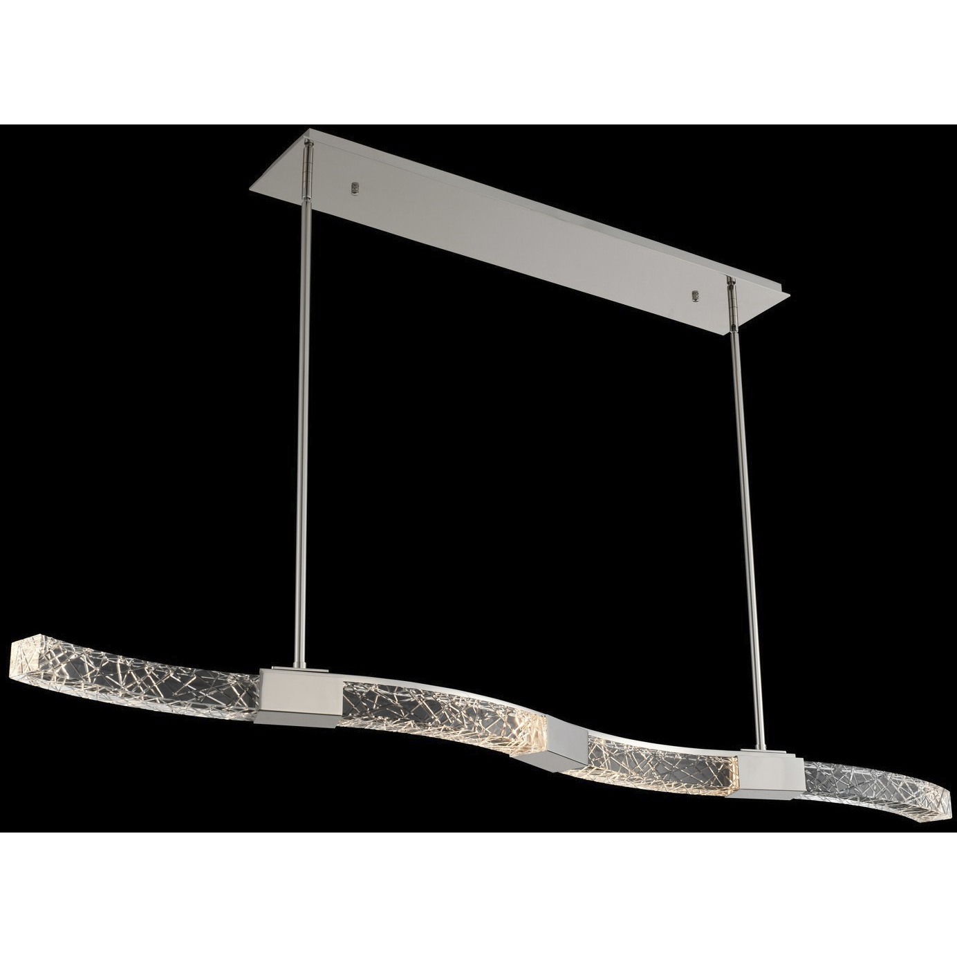 Athena LED 54 inch Polished Nickel Island Light Ceiling Light