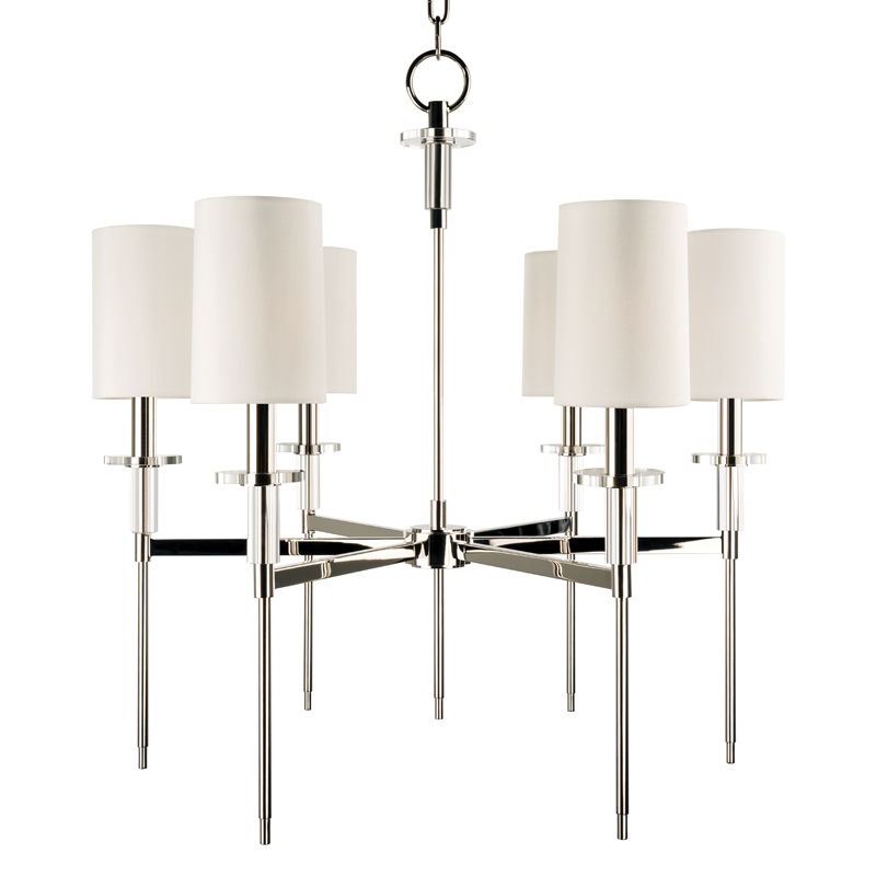 Amherst 6 Light 25 inch Polished Nickel Chandelier Ceiling Light