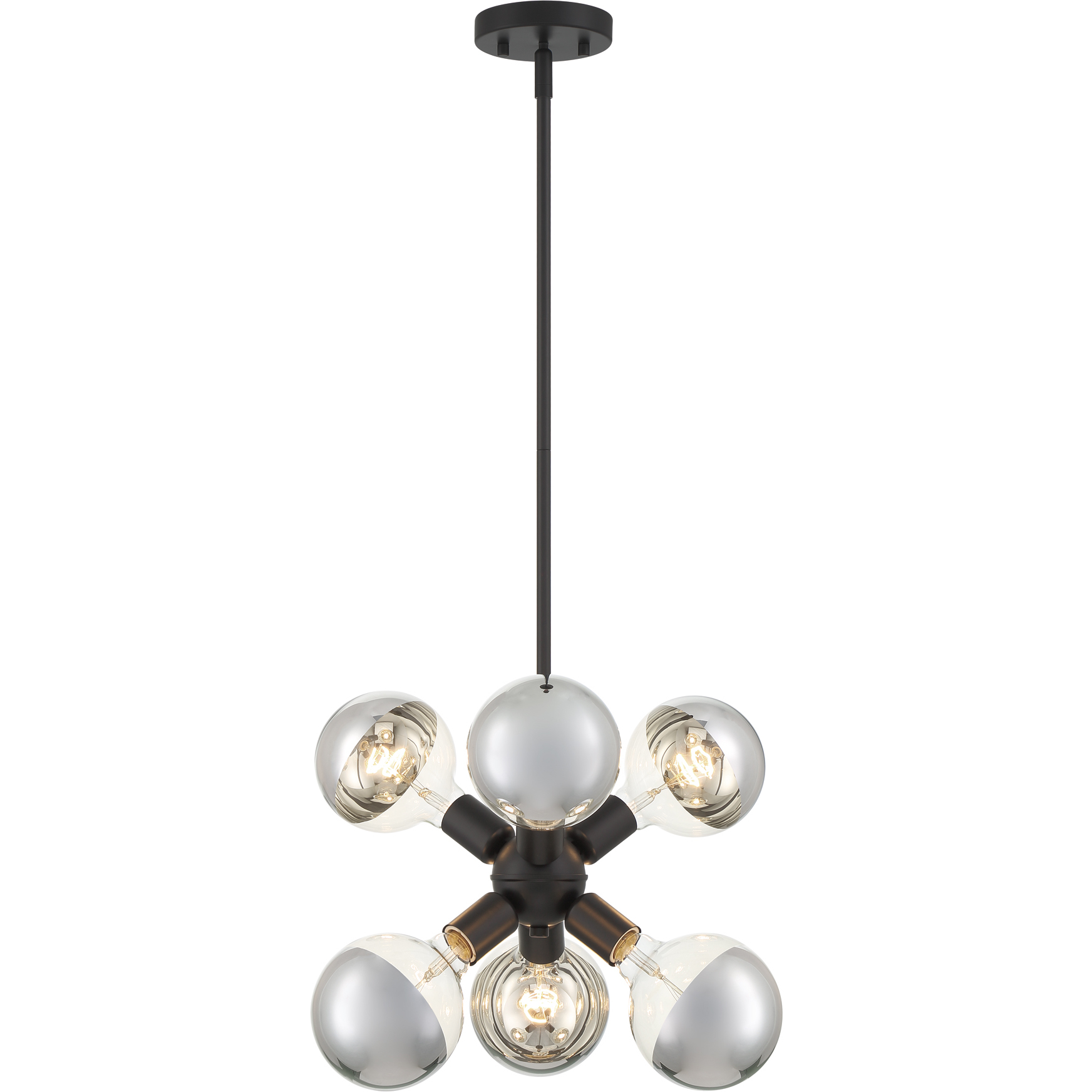Gambit 6 Light 7 inch Matte Black Pendant Ceiling Light