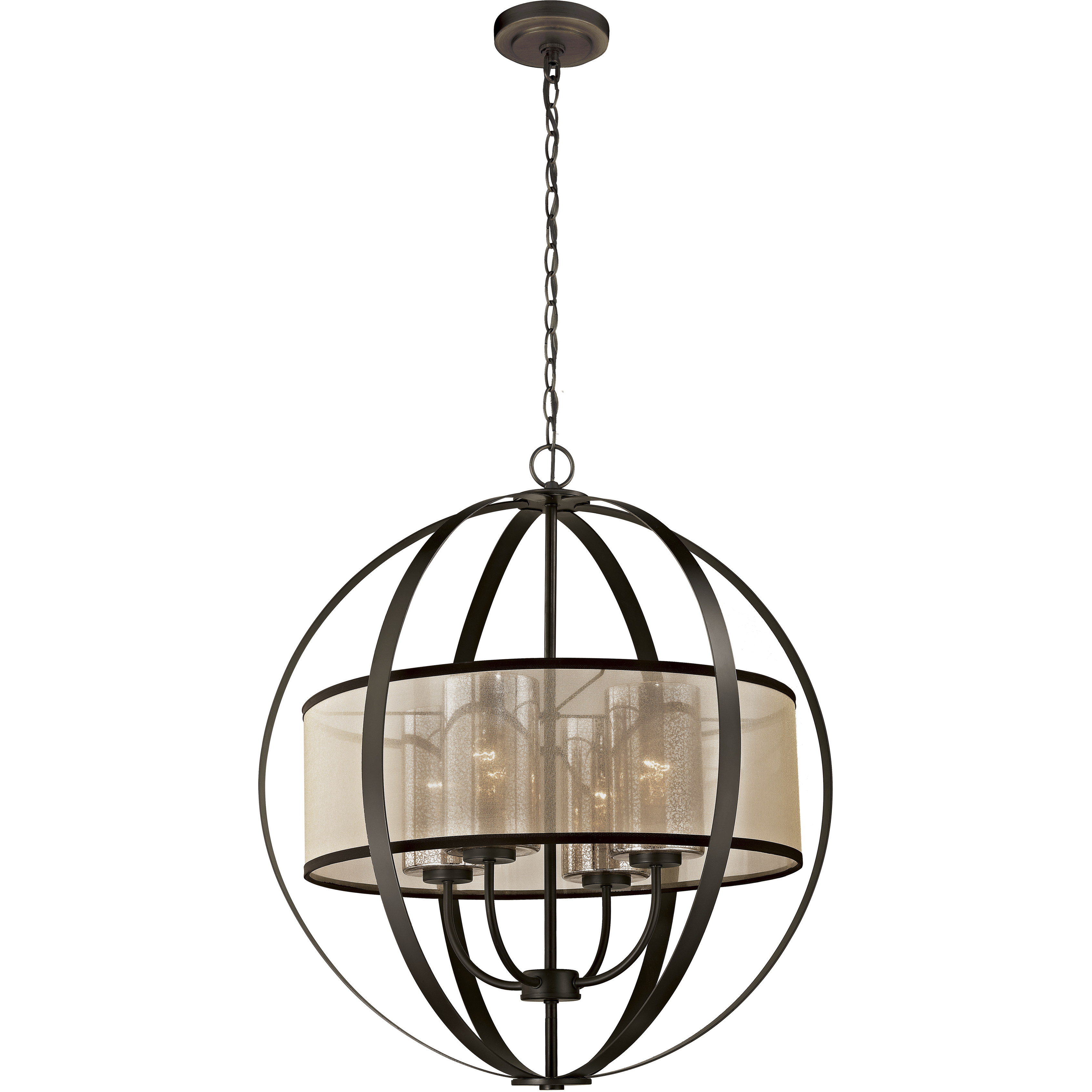 Diffusion 4 Light 24 inch Oil Rubbed Bronze Chandelier Ceiling Light