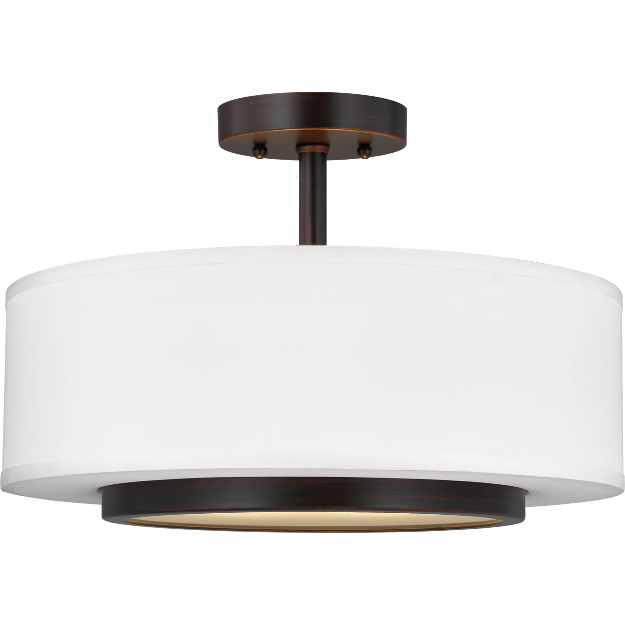 Nance 2 Light 16.25 inch Bronze Convertible Pendant Semi-Flush Ceiling Light