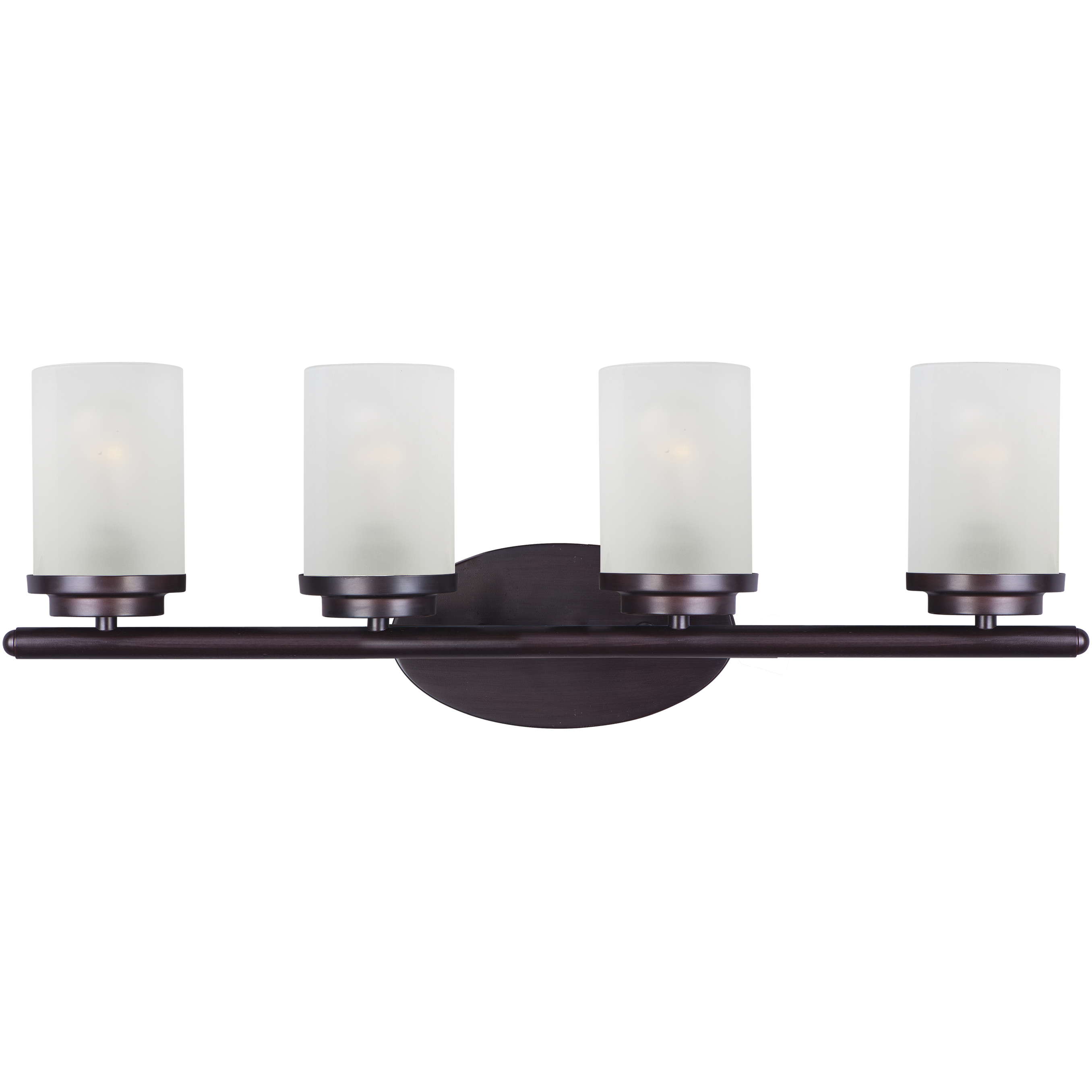 Corona 4 Light 26.25 inch Oil Rubbed Bronze Bath Vanity Wall Light in Frosted
