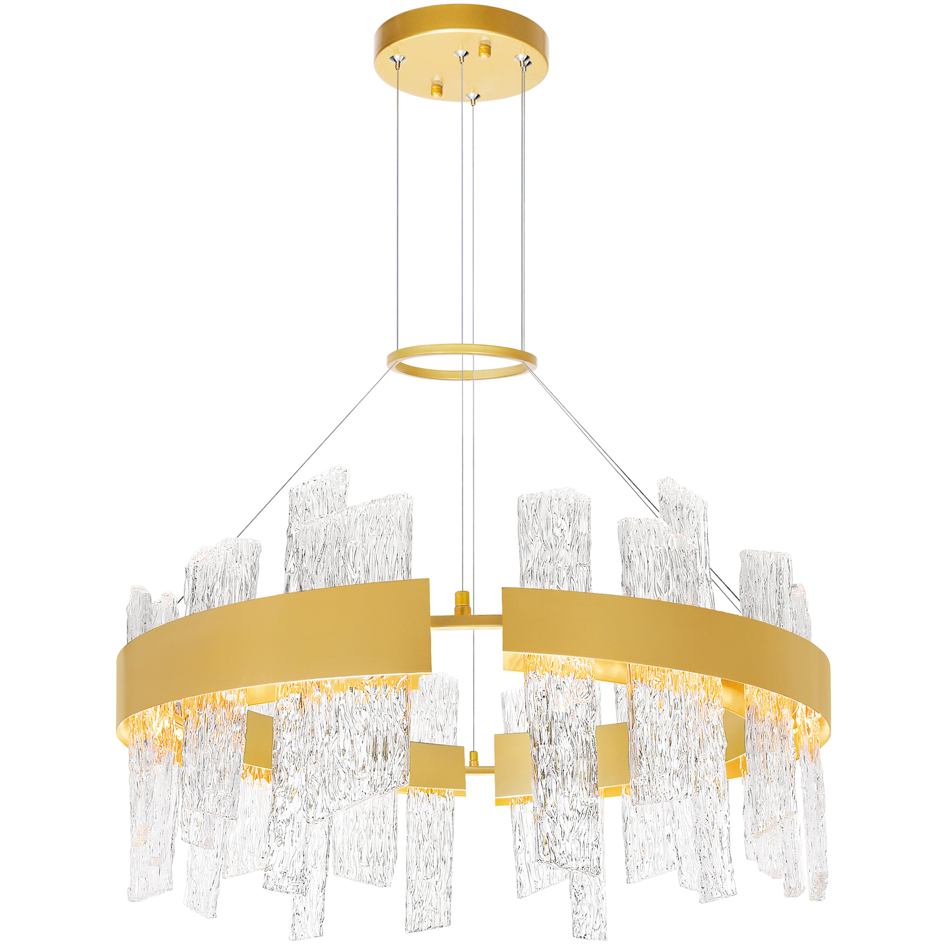 Guadiana LED 32 inch Satin Gold Chandelier Ceiling Light
