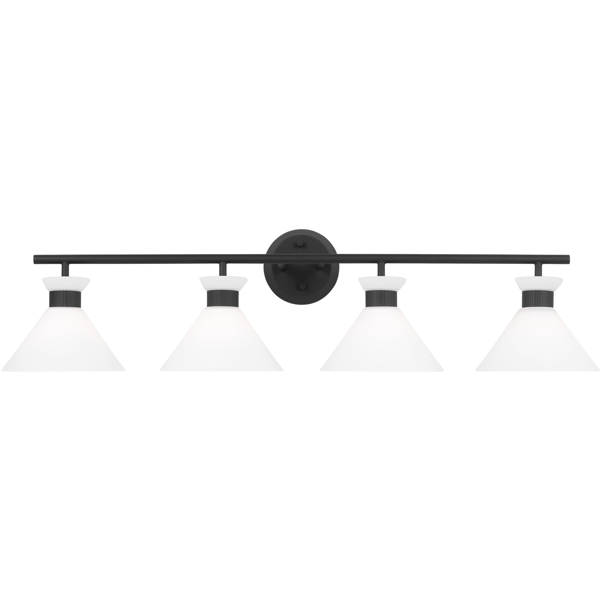 Drew & Jonathan Belcarra 4 Light 36.75 inch Midnight Black Wall Bath Fixture Wall Light