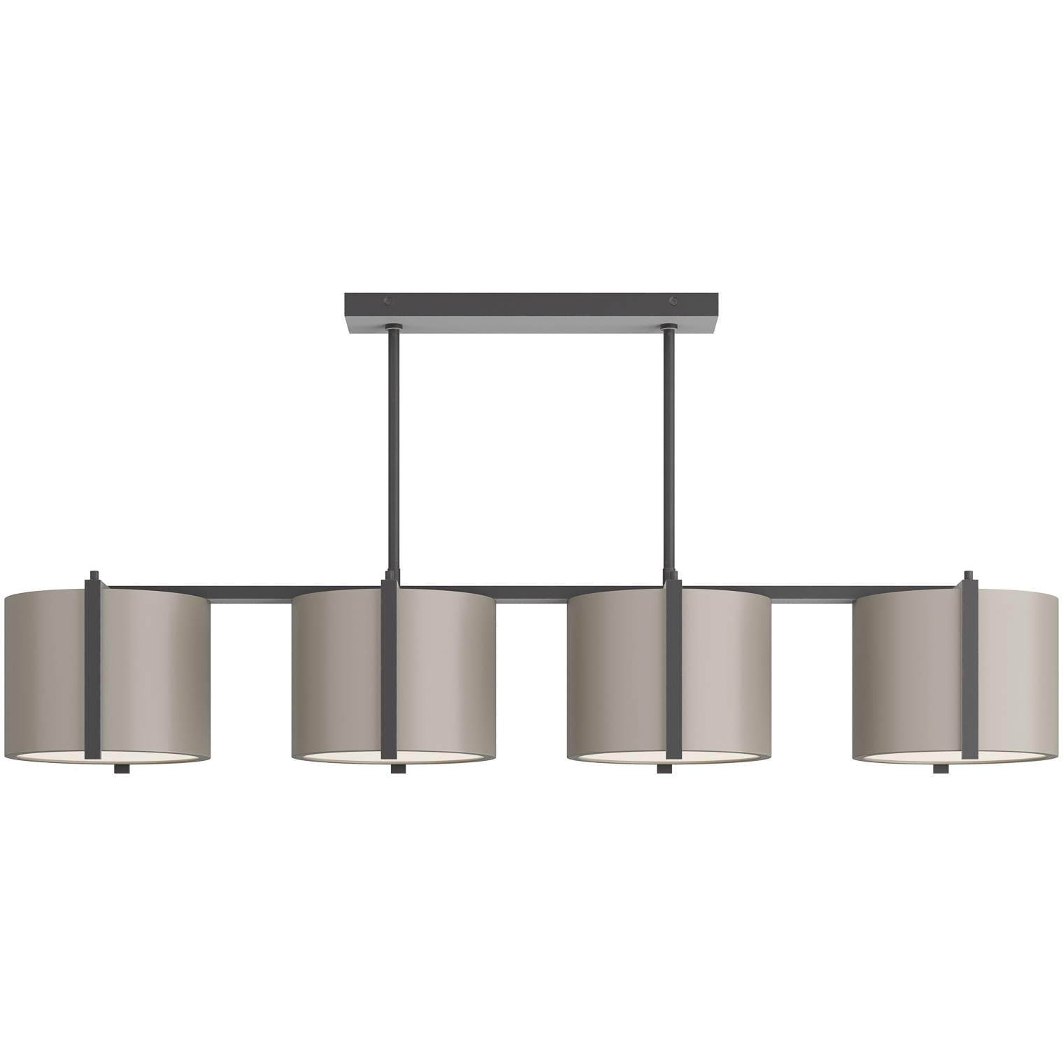 Zachary 4 Light 52 inch Taupe Linear Chandelier Ceiling Light