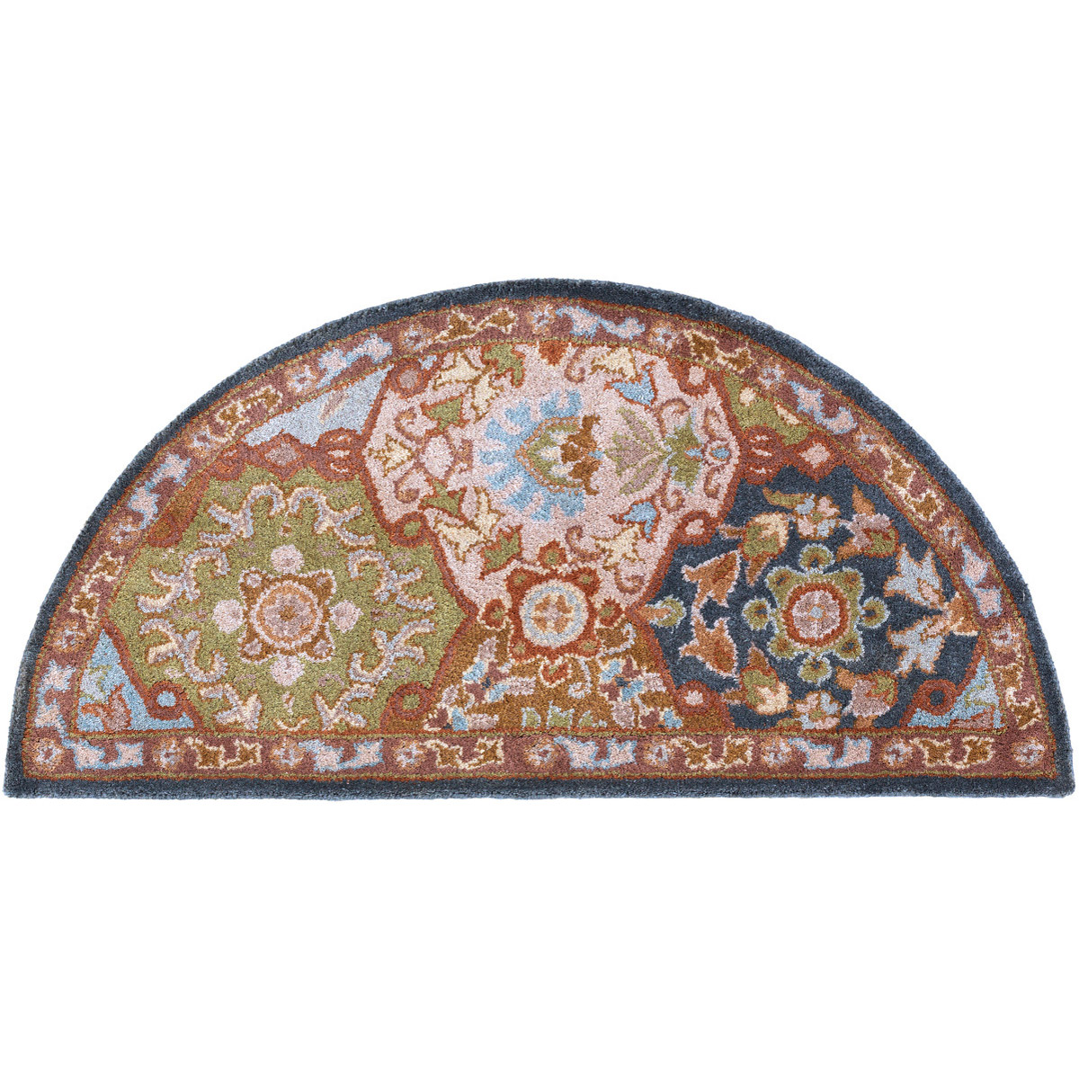 Caesar 48 X 24 inch Dark Green/Olive/Sage/Dark Brown/Camel/Medium Gray Rugs, Wool
