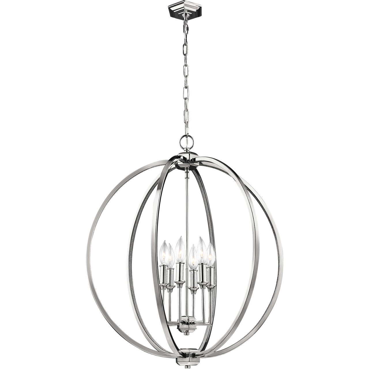 Sean Lavin Corinne 6 Light 24.5 inch Polished Nickel Pendant Ceiling Light