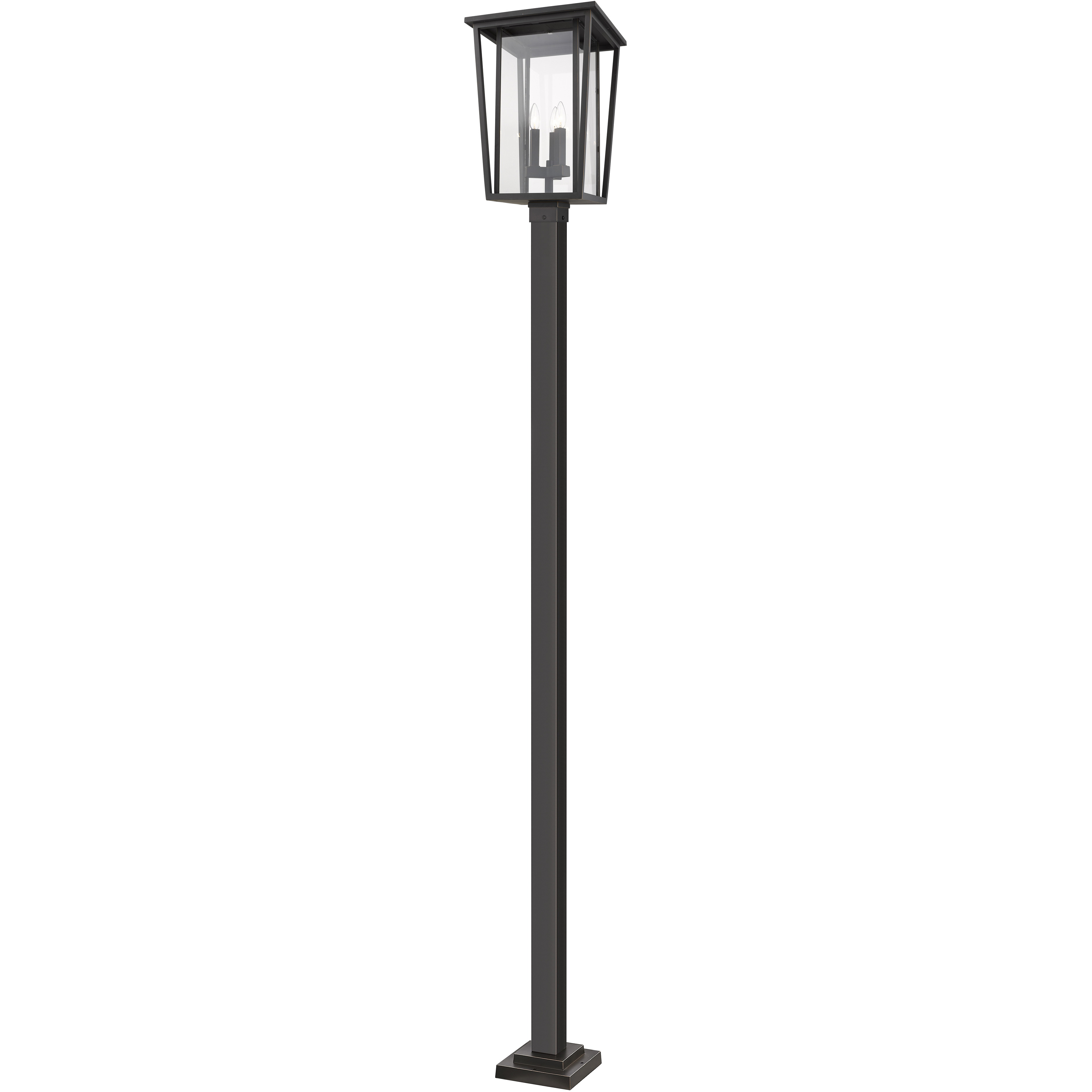 Seoul 3 Light 117.25 inch Oil Rubbed Bronze Outdoor Post Mounted Fixture