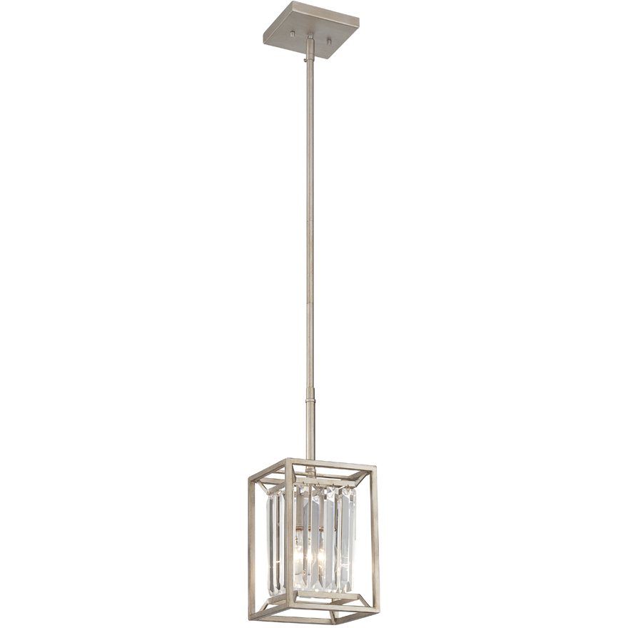Linares 1 Light 6.5 inch Aged Platinum Mini Pendant Ceiling Light