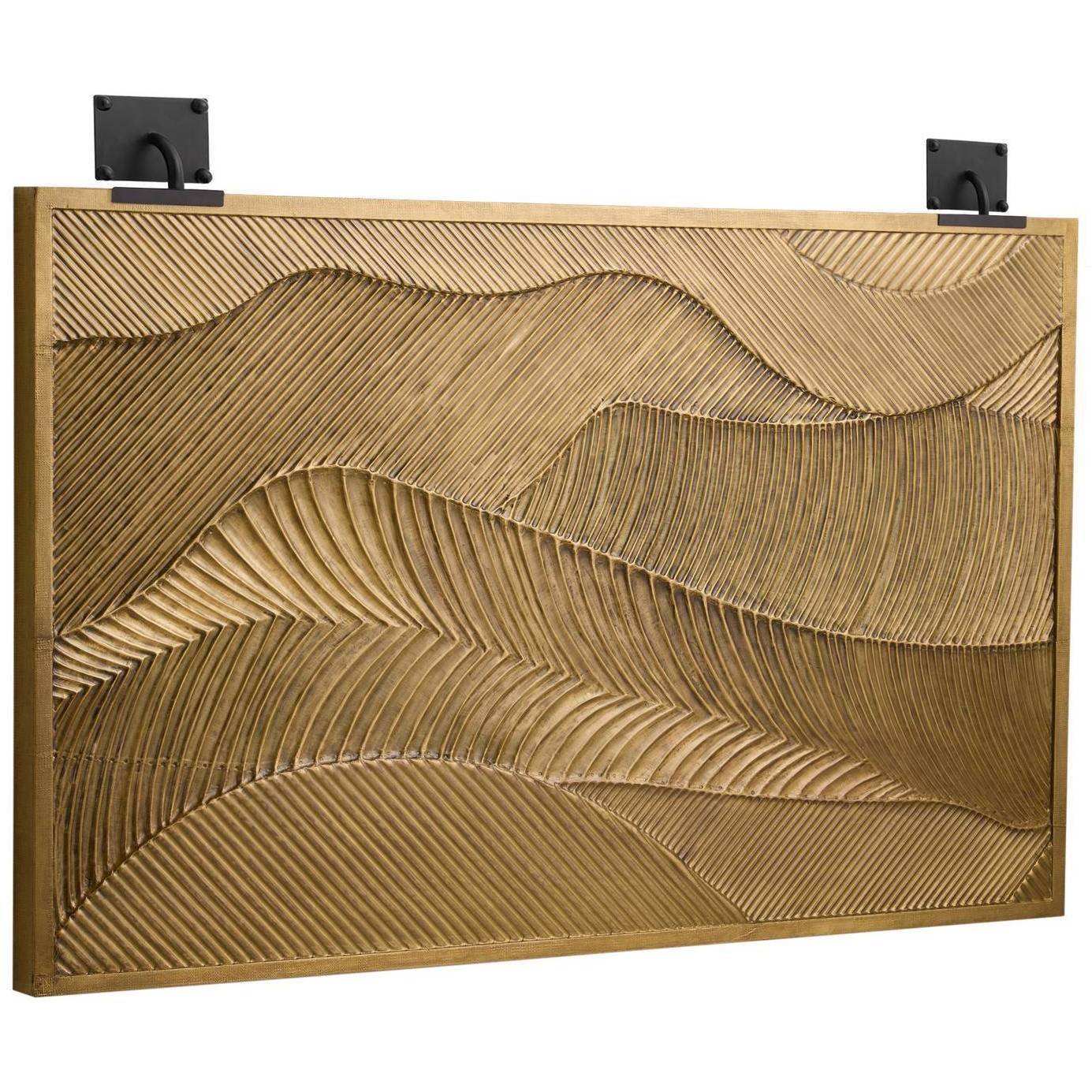Drift Antique Brass and Blackened Bronze Wall Plaque