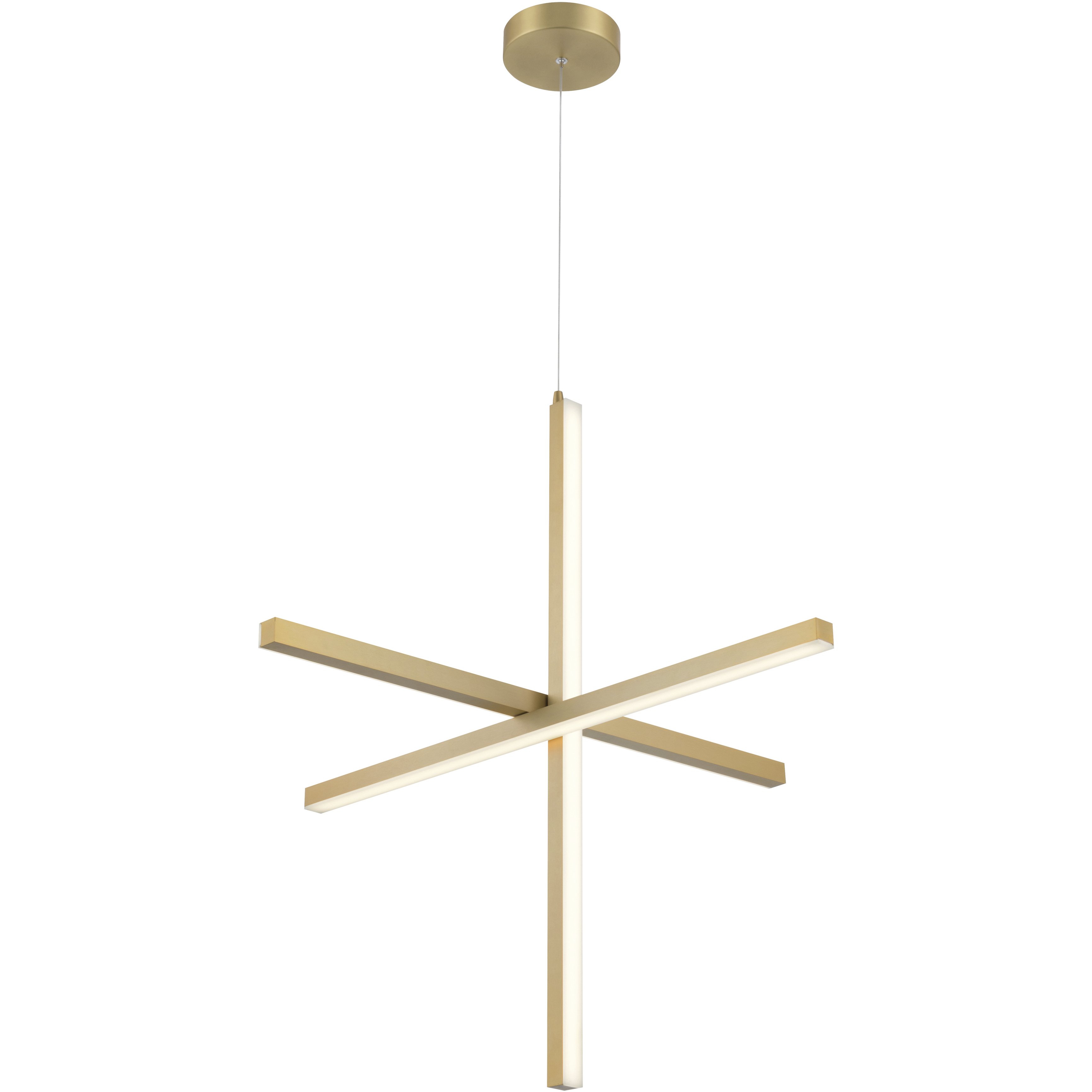 Vega 30 inch Brushed Gold Pendant Ceiling Light