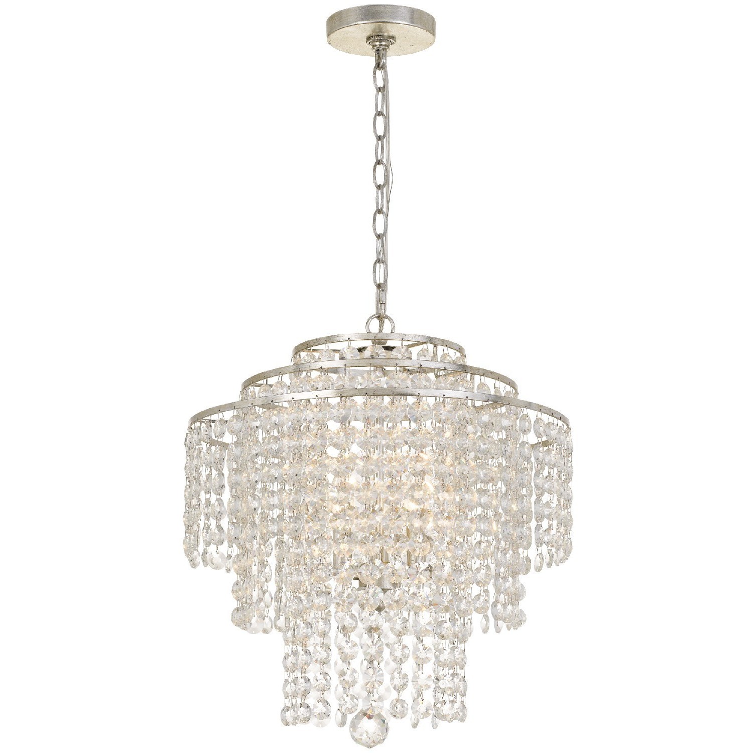 Arielle 4 Light 18 inch Antique Silver Chandelier Ceiling Light