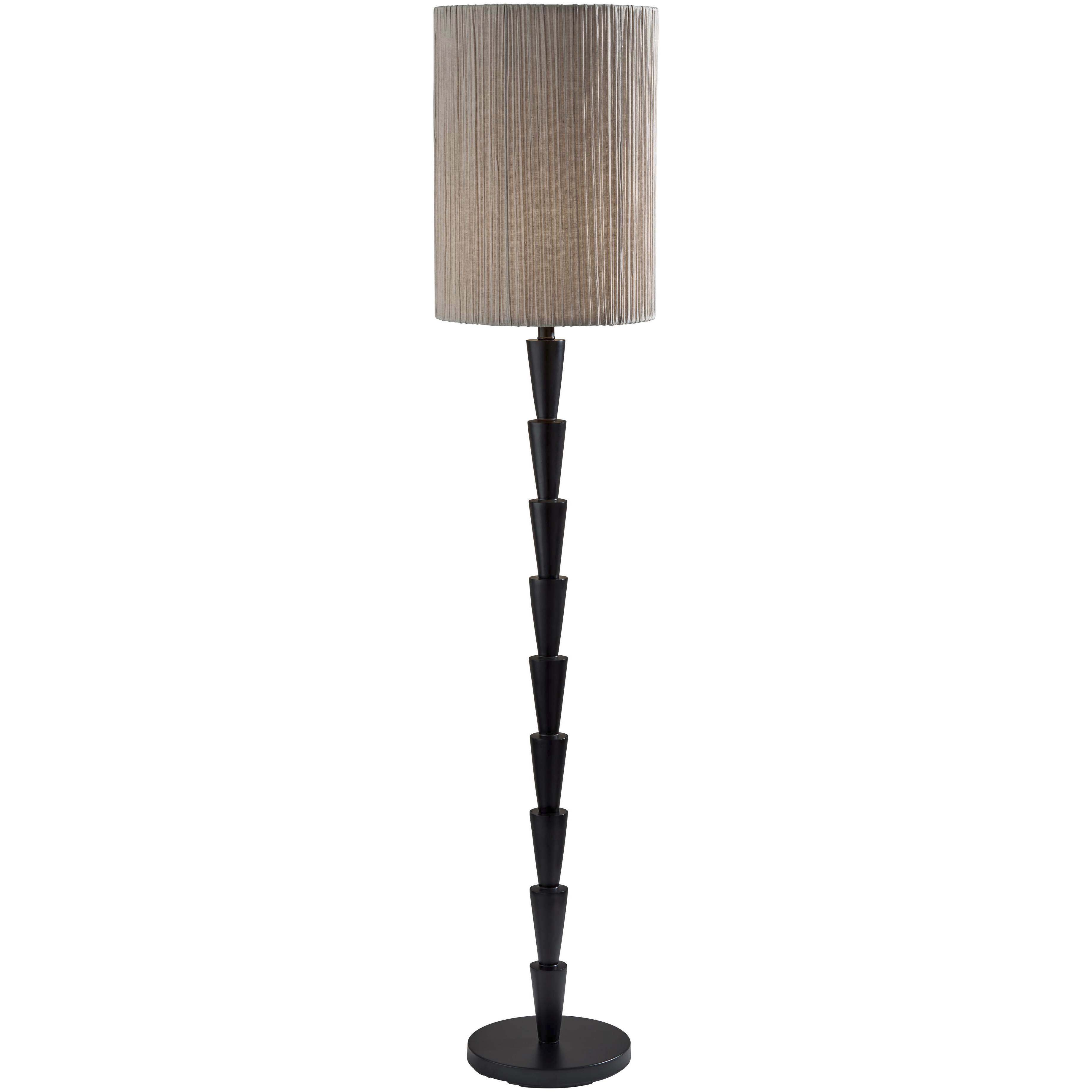 Amos 63 inch 100 watt Black Floor Lamp Portable Light