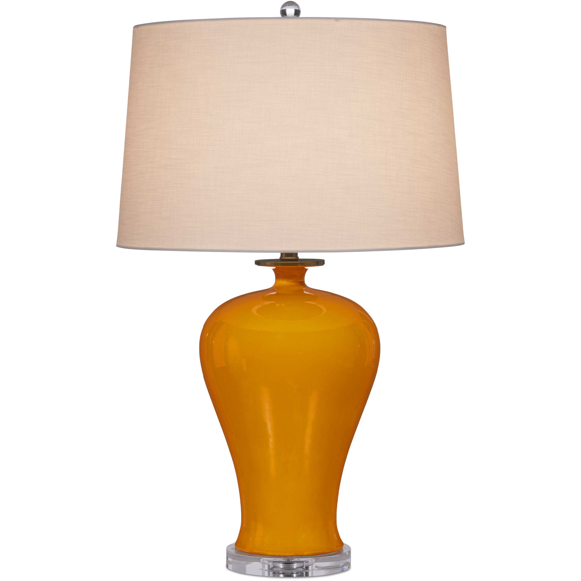 Imperial 31 inch 150 watt Imperial Yellow/Clear/Natural Brass Table Lamp Portable Light