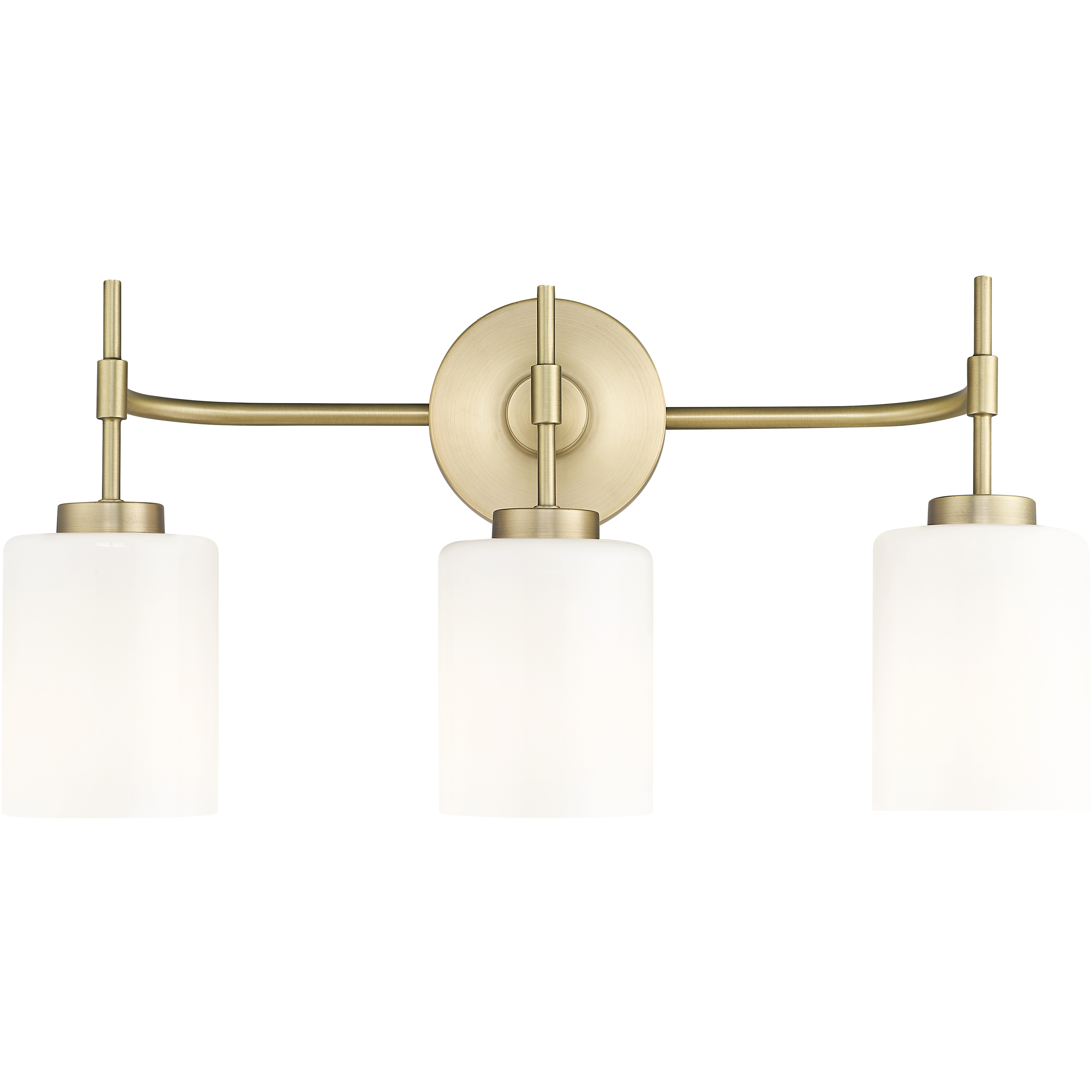 Keylee 3 Light 22 inch Vintage Brass Bathroom Vanity Light Wall Light
