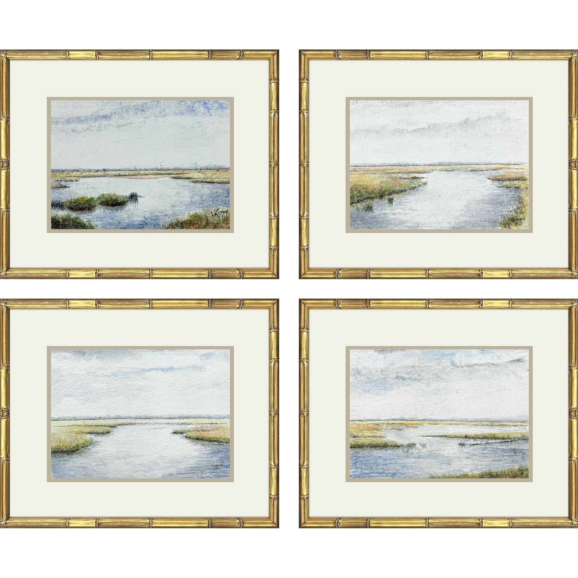 Paragon Blue and Green and Multi and White Framed Art