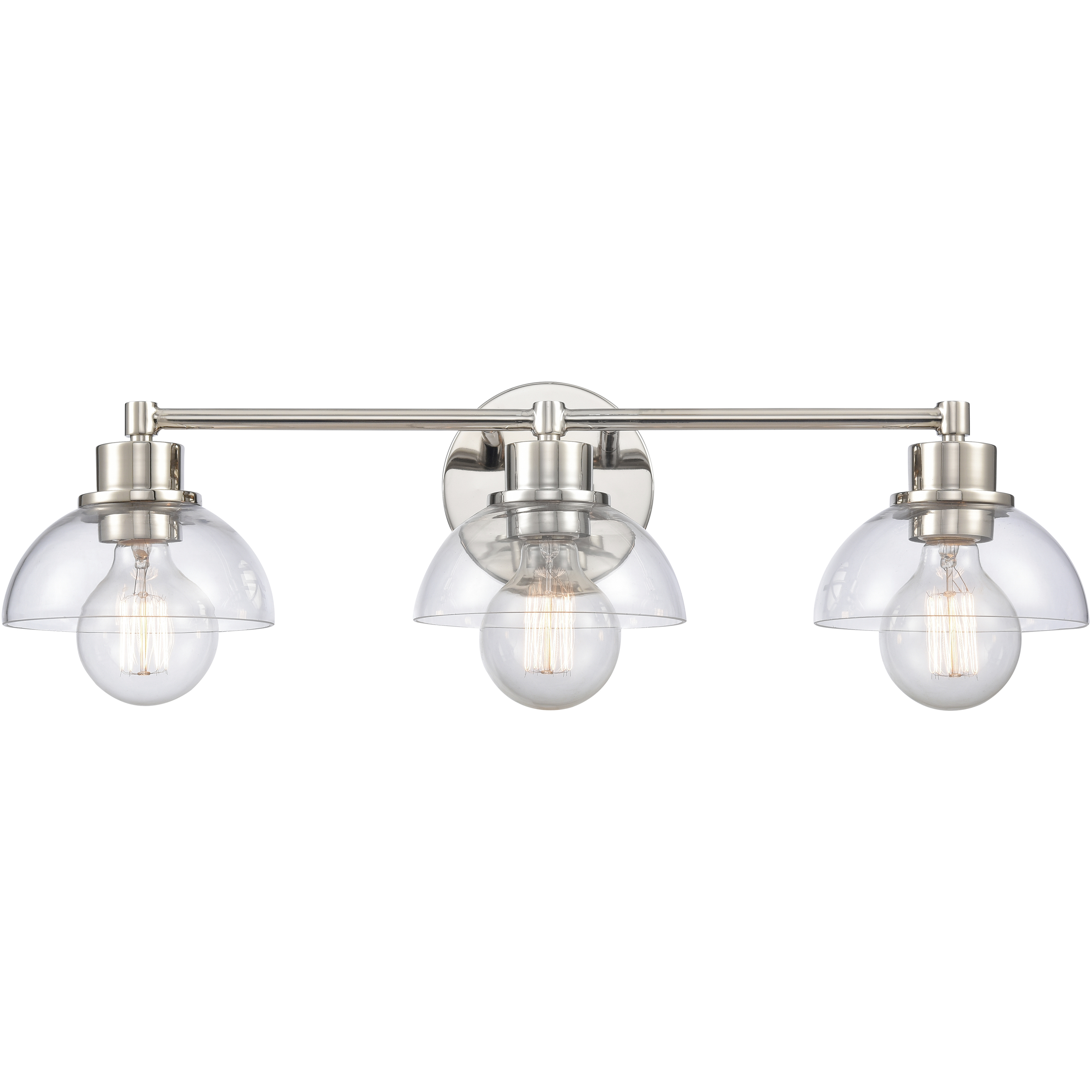 Julian Vanity Light Wall Light in Polished Nickel