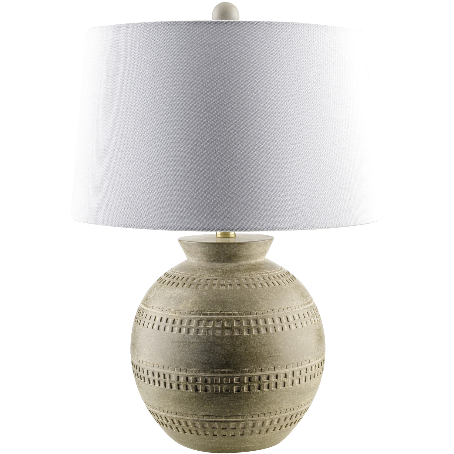 Atollo 21 inch 100 watt Gray Accent Table Lamp Portable Light