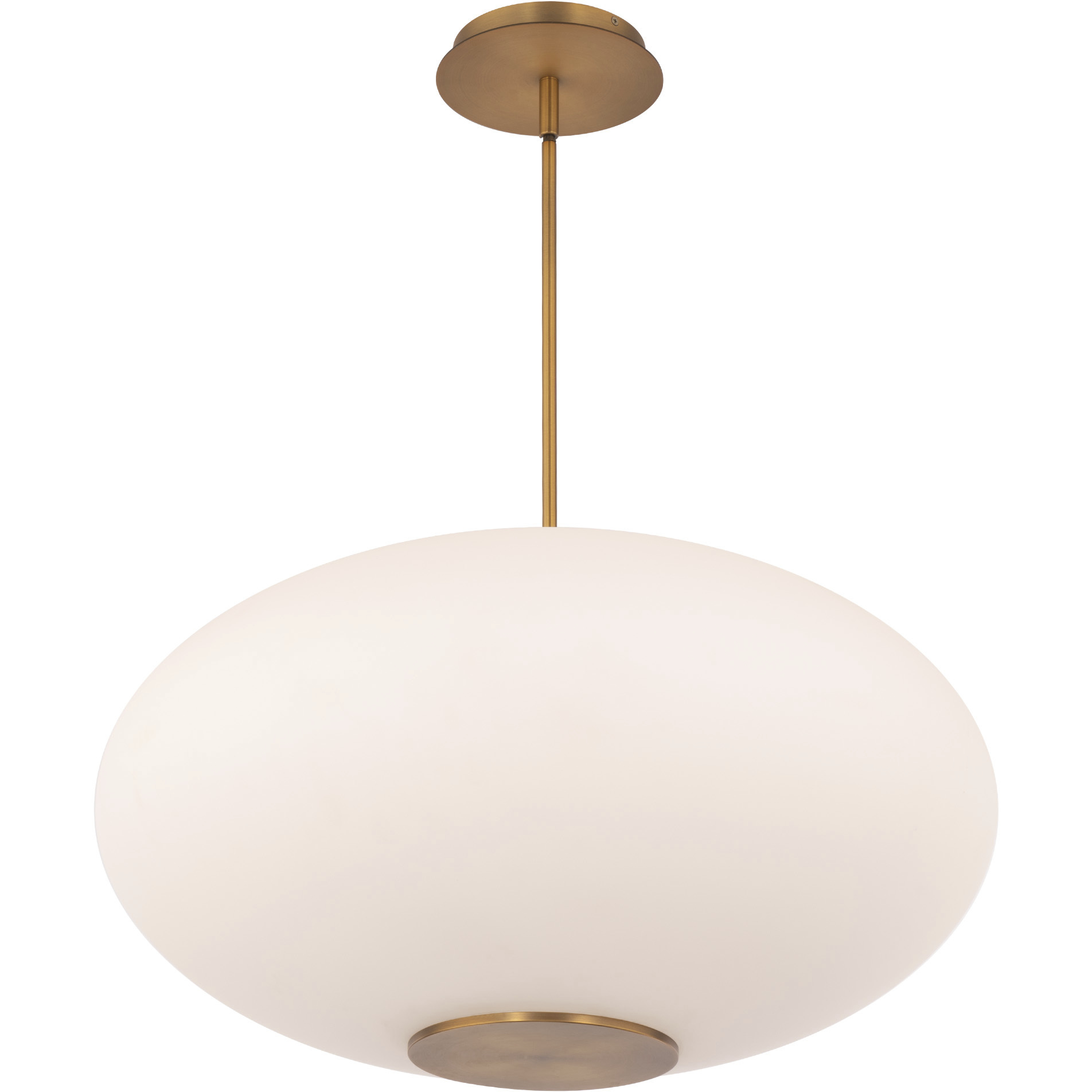 Illusion 1 Light 22.13 inch Aged Brass Pendant Ceiling Light in 3000K