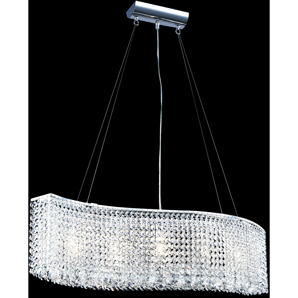 Fashionable Broadway 5 Light 7 inch Silver Chandelier Ceiling Light