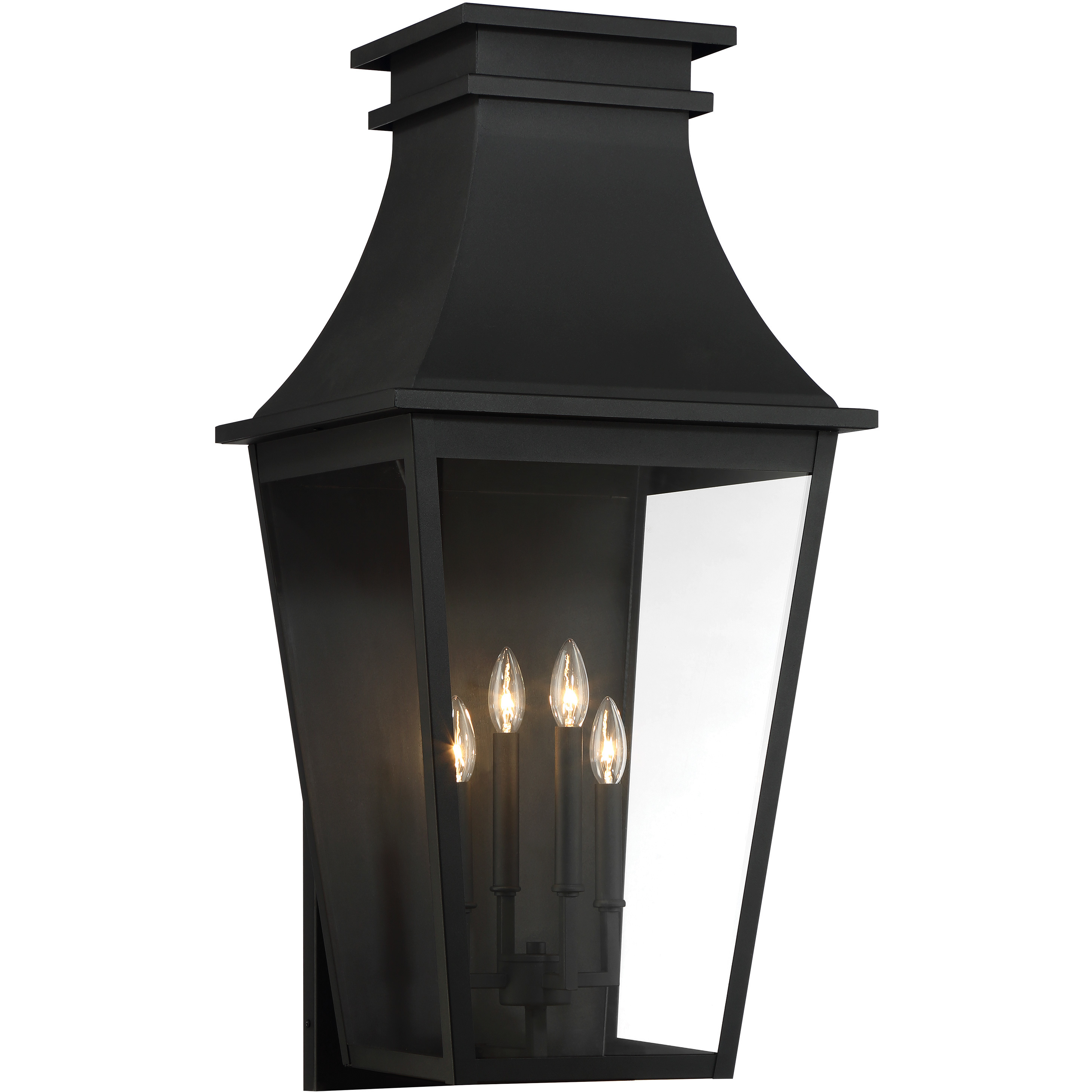 Great Outdoors Gloucester 4 Light Coal Outdoor Wall Mount