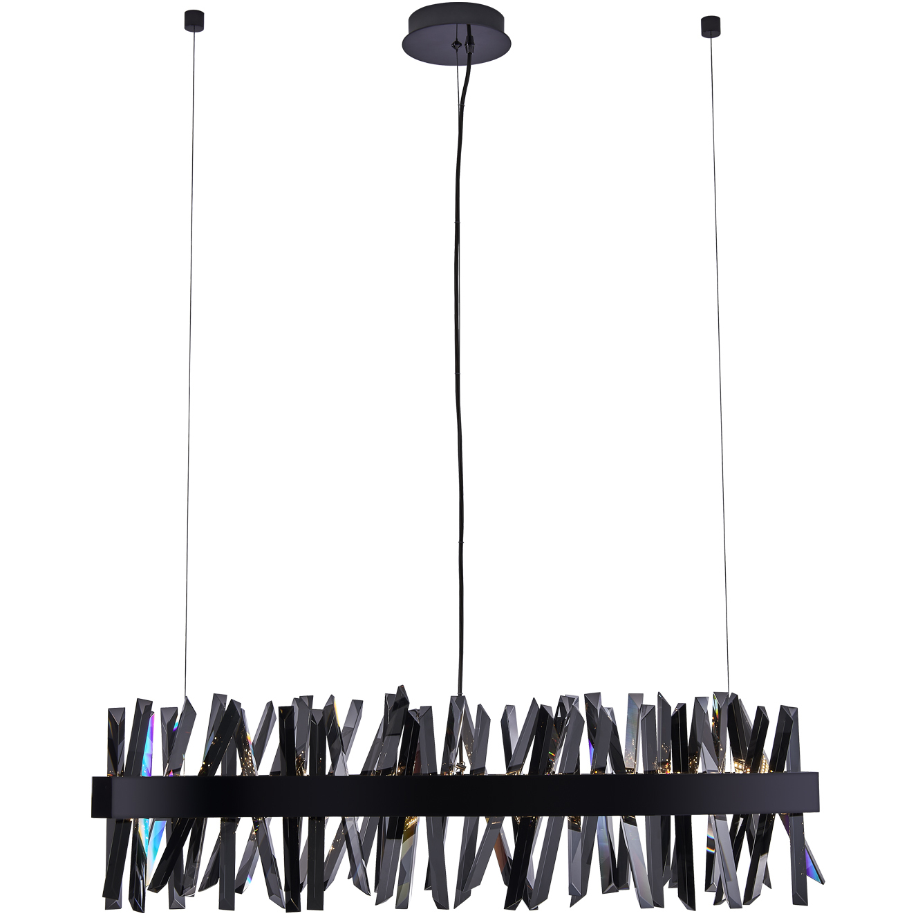 Glacier LED 8 inch Black Nickel Linear Pendant Ceiling Light