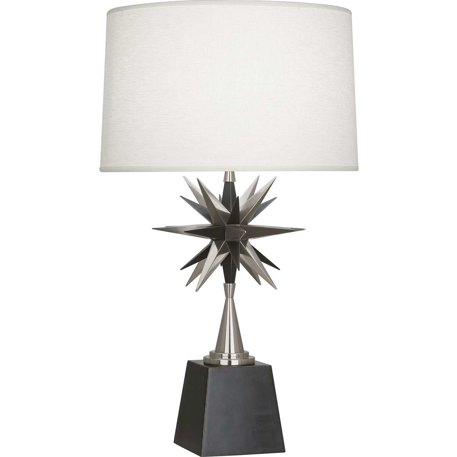 Cosmos 29.5 inch 150 watt Antique Silver with Deep Patina Bronze Table Lamp Portable Light