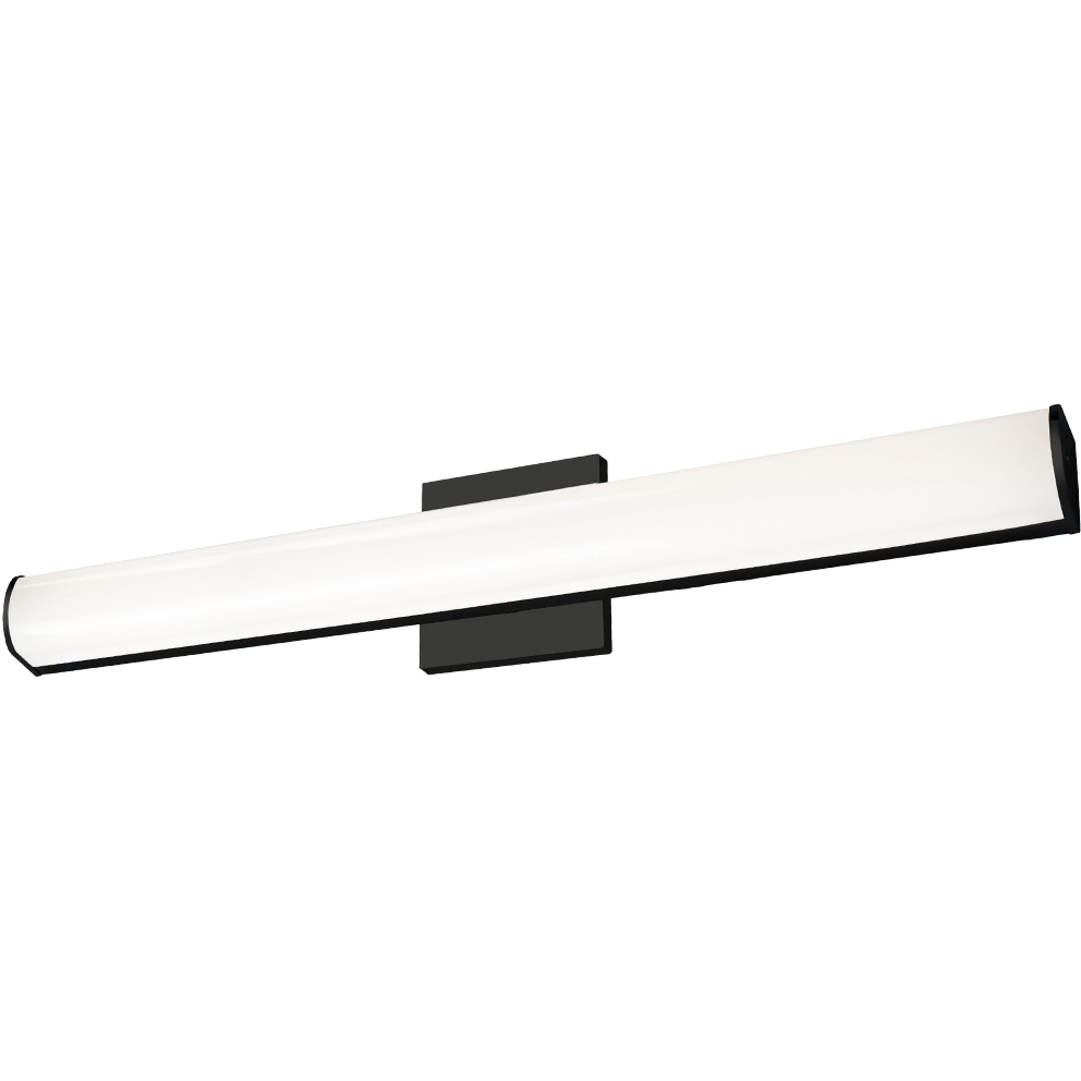 Longitude LED 24 inch Black Vanity Light Wall Light