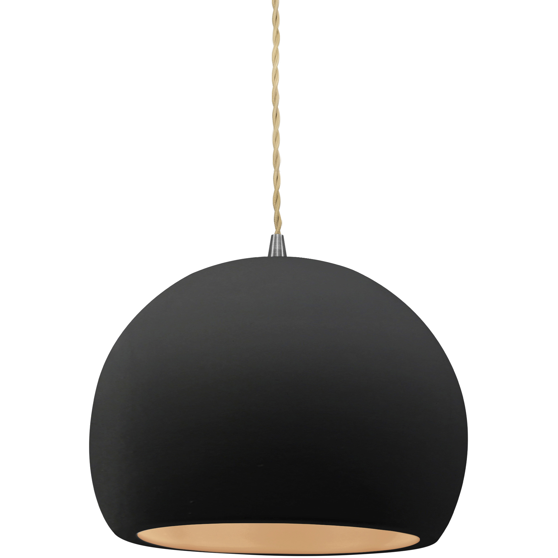 Radiance 1 Light 7 inch Brushed Nickel and Carbon Matte Black/Champagne Gold Pendant Ceiling Light
