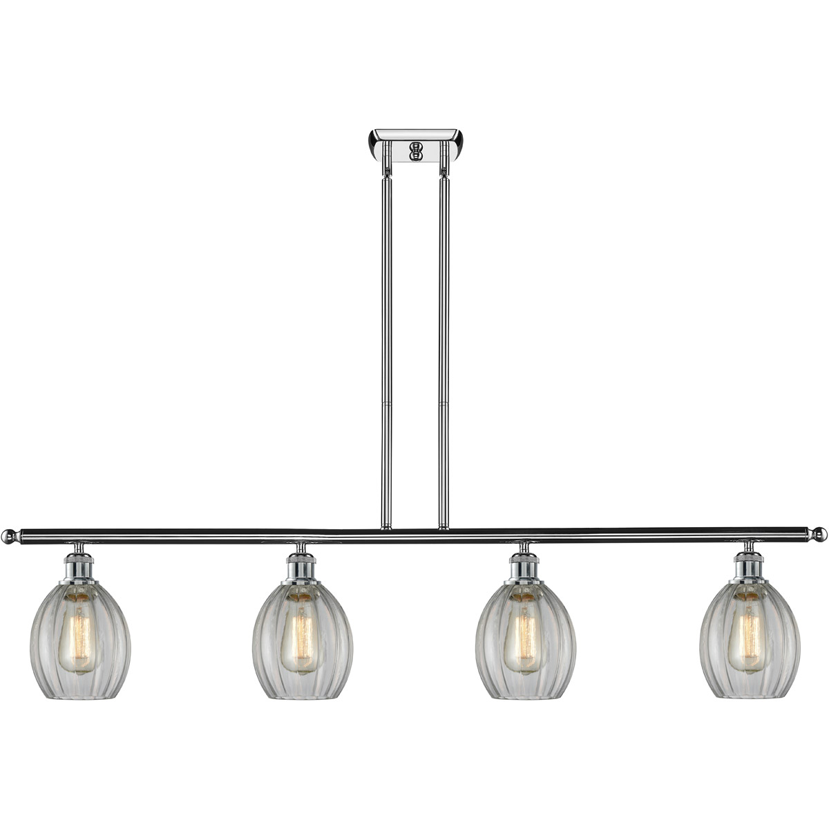 Ballston Eaton LED 48 inch Polished Chrome Island Light Ceiling Light in Clear Glass, Ballston