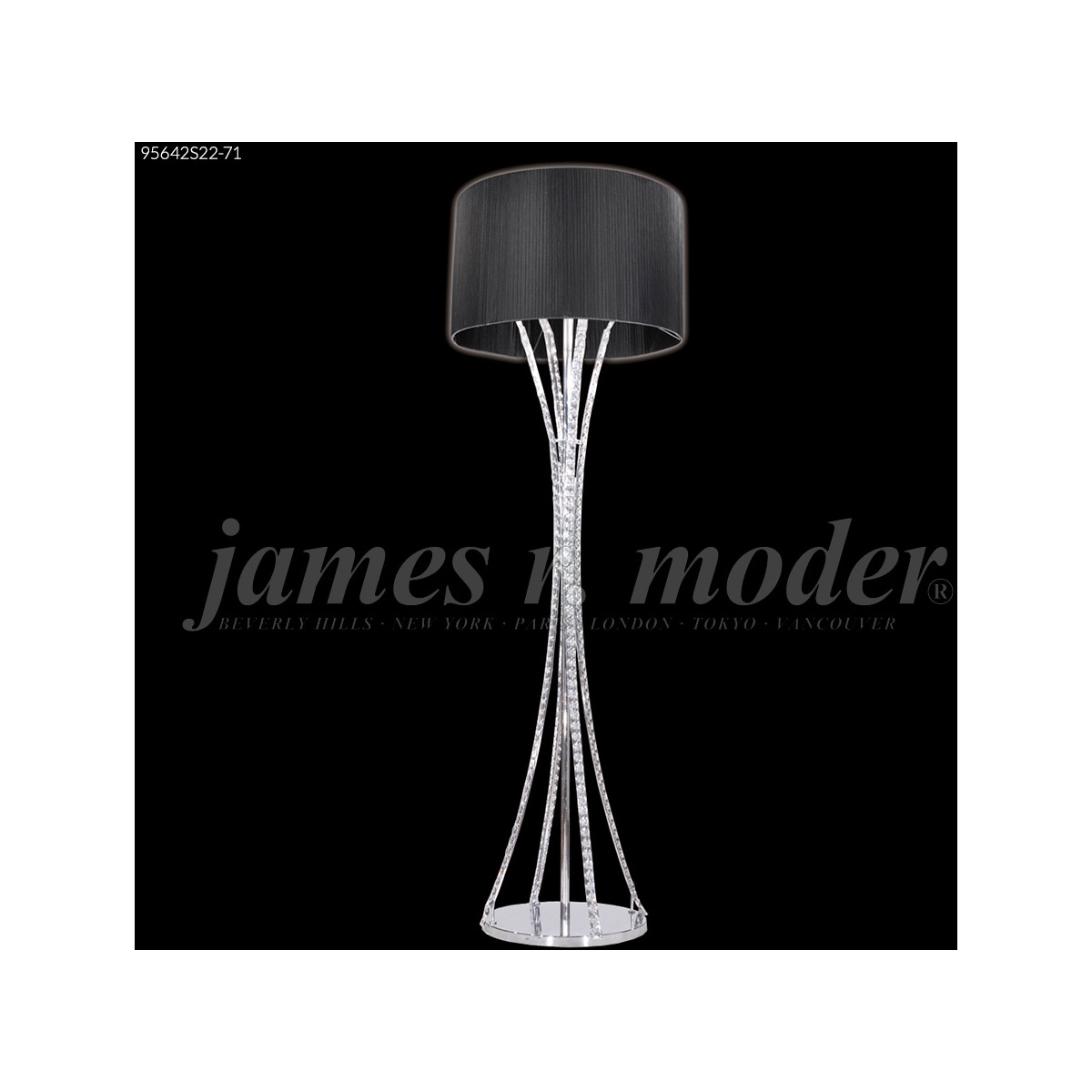 Eclipse Fashion 4 Light 20 inch Silver Crystal Chandelier Ceiling Light