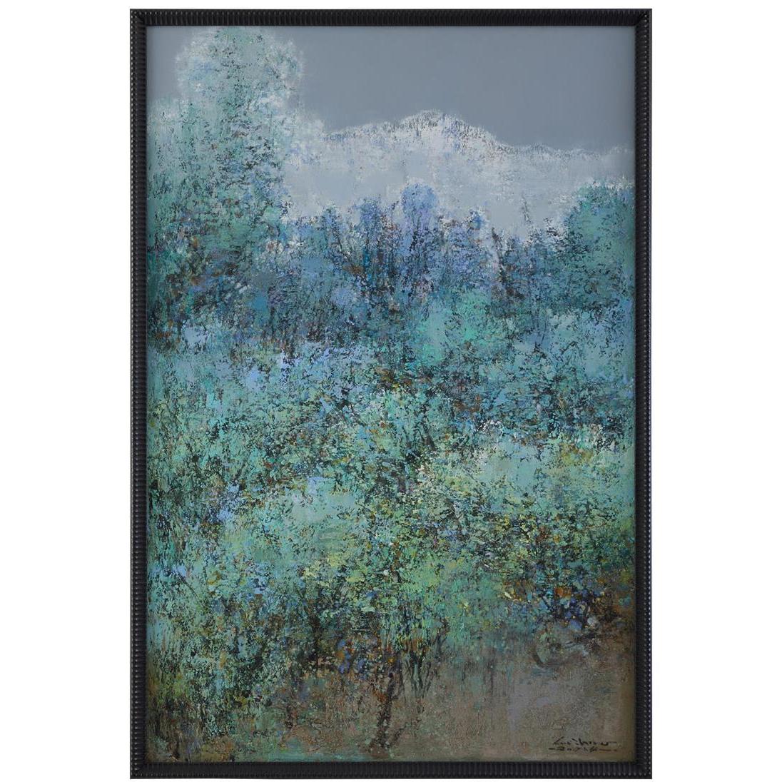LM Zhou's Beneath the Silver Sky 61.5 X 42 inch Oils And Original Art, Landscape
