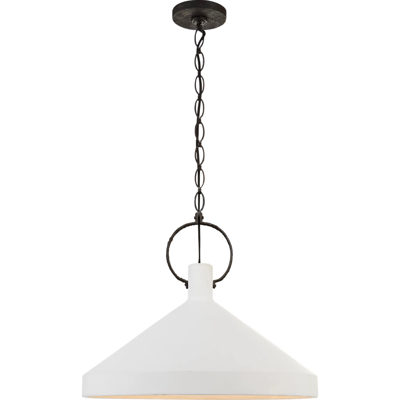 Suzanne Kasler Limoges 1 Light 24 inch Natural Rust Pendant Ceiling Light in Plaster White, Grande