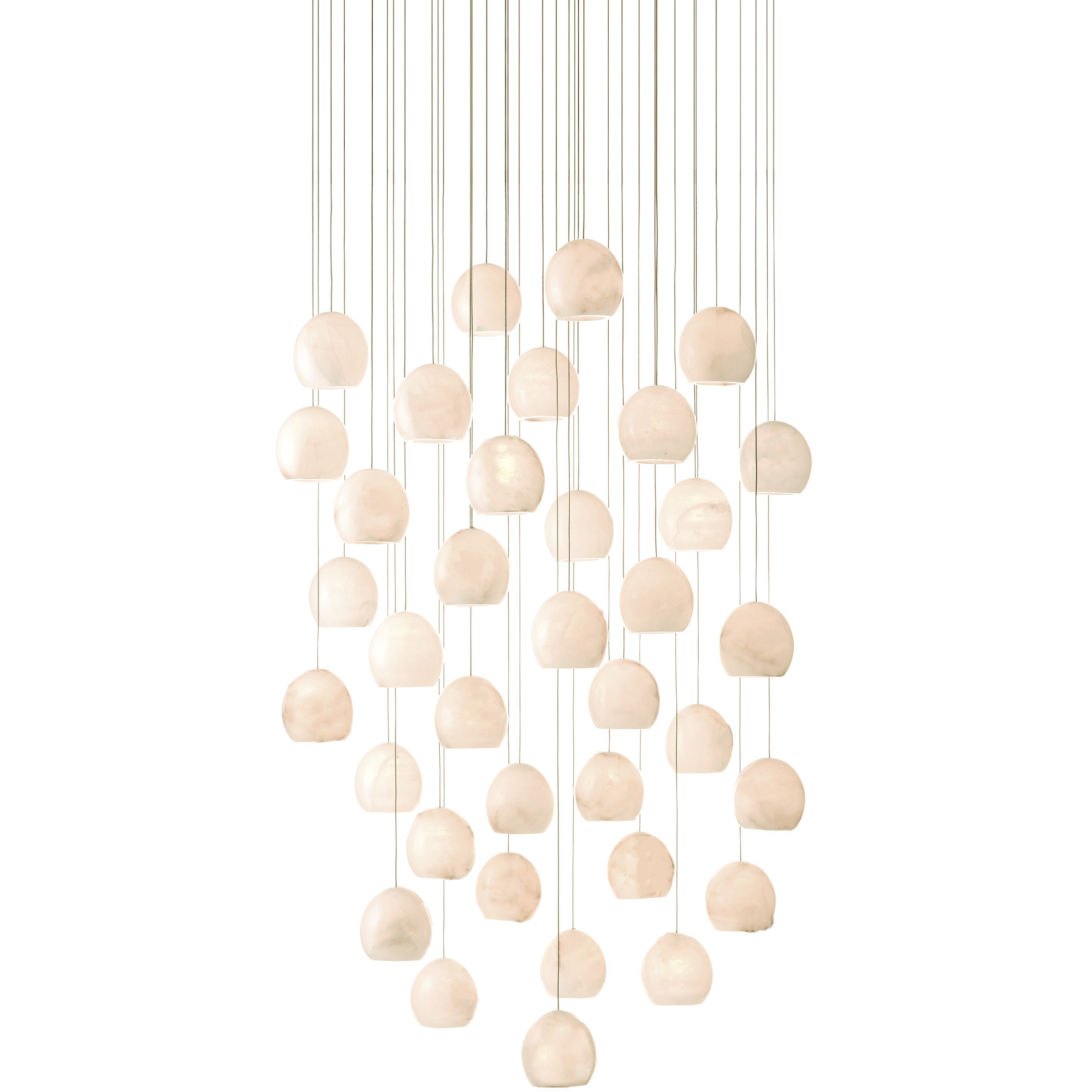 Lazio 36 Light 36 inch Silver Multi-Drop Pendant Ceiling Light