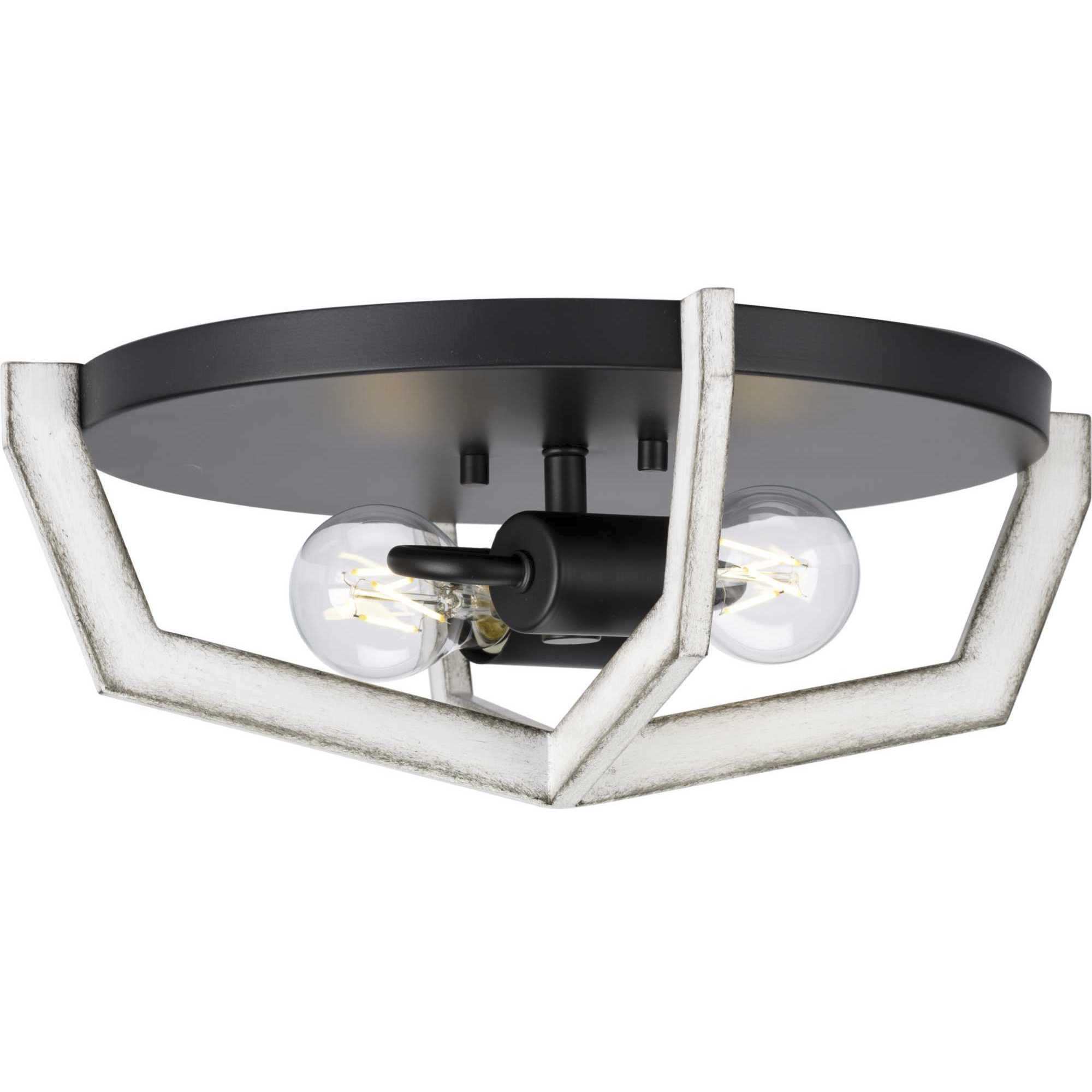 Galloway 2 Light 15 inch Matte Black Flush Mount Ceiling Light