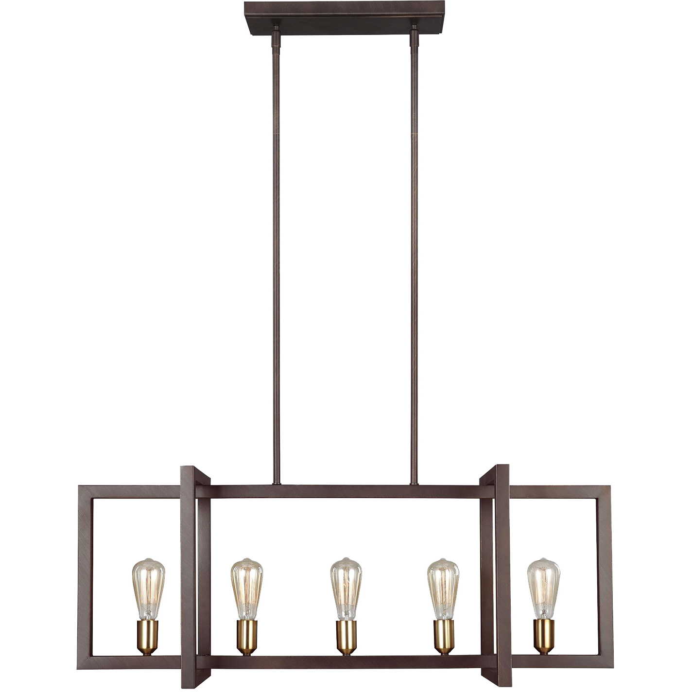 Sean Lavin Finnegan 5 Light 40 inch New World Bronze Linear Chandelier Ceiling Light