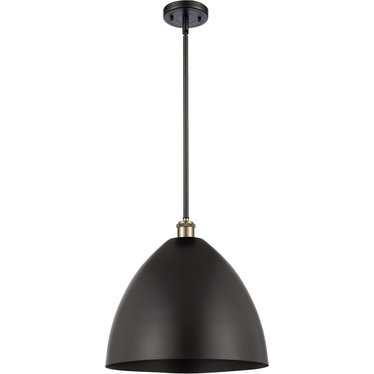 Ballston Plymouth Dome LED 16 inch Antique Copper Pendant Ceiling Light in Matte Blue