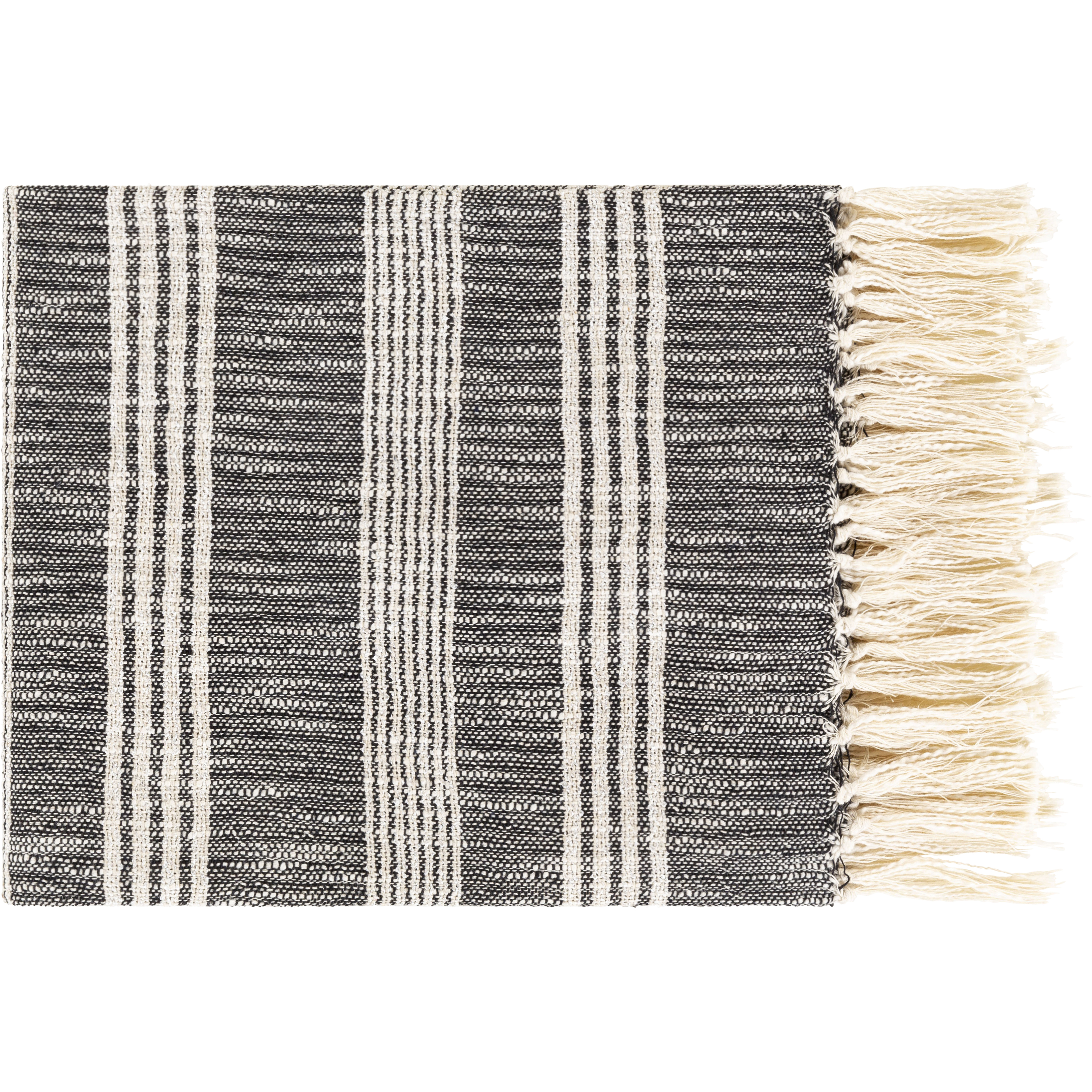 Callan 60 X 50 inch Black Throw, Rectangle