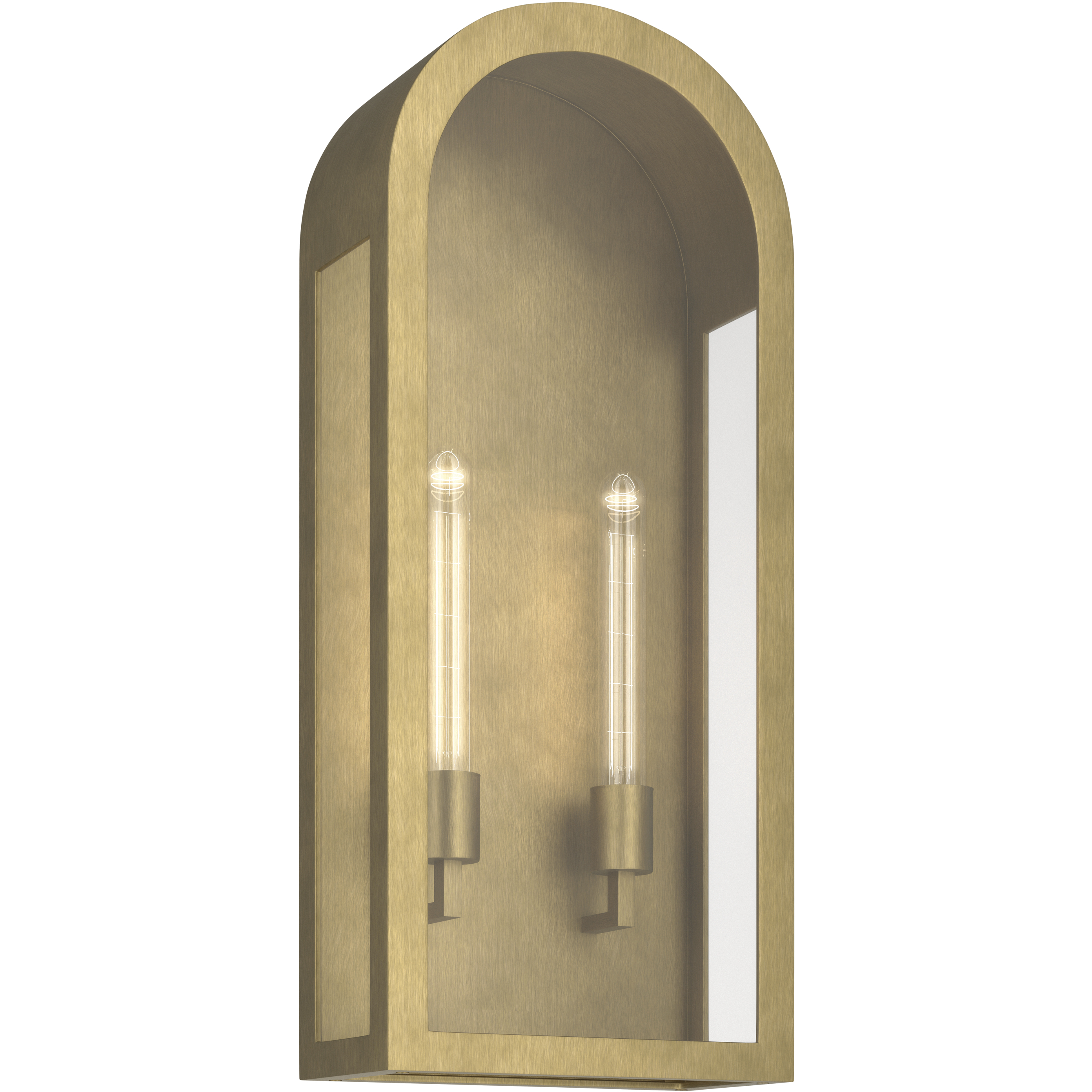 Marea 2 Light 25 inch Natural Brass Outdoor Wall Light