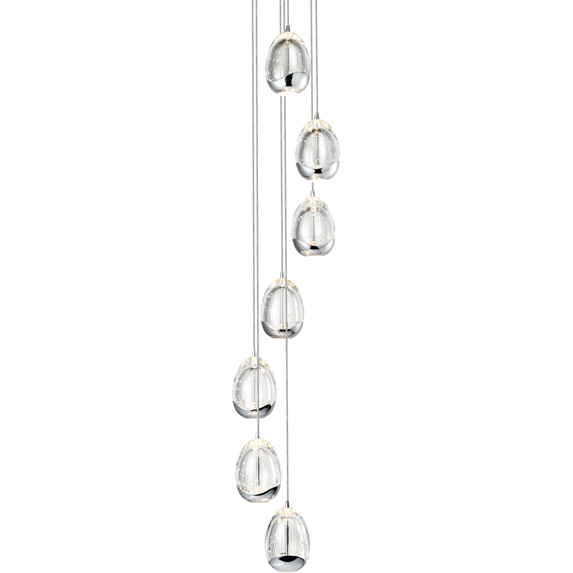 Artisan Collection/VENEZIA Series 7 Light 9 inch Polished Chrome Pendant/Chandelier Ceiling Light