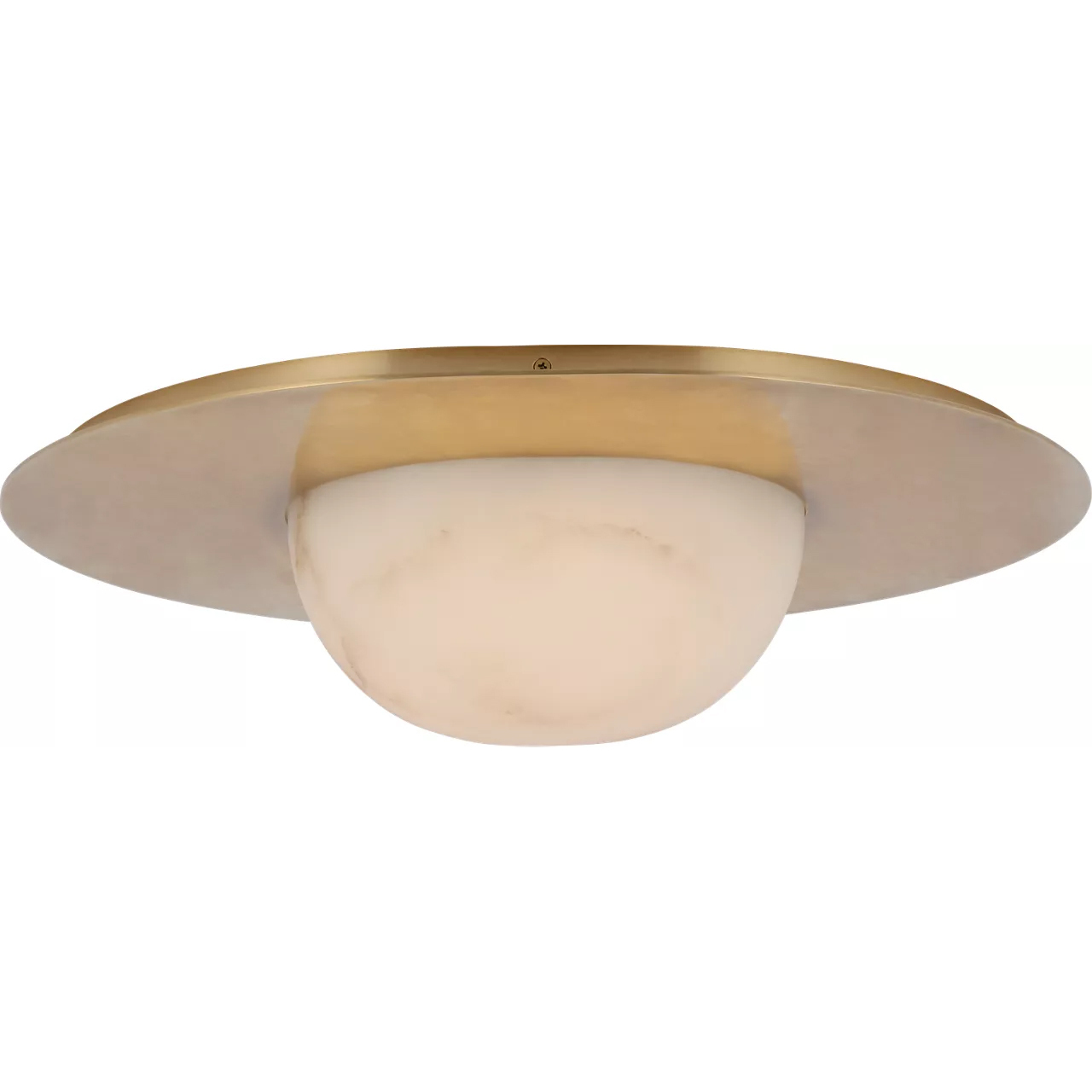 Kelly Wearstler Fosse LED 21 inch Antique-Burnished Brass Flush Mount Ceiling Light